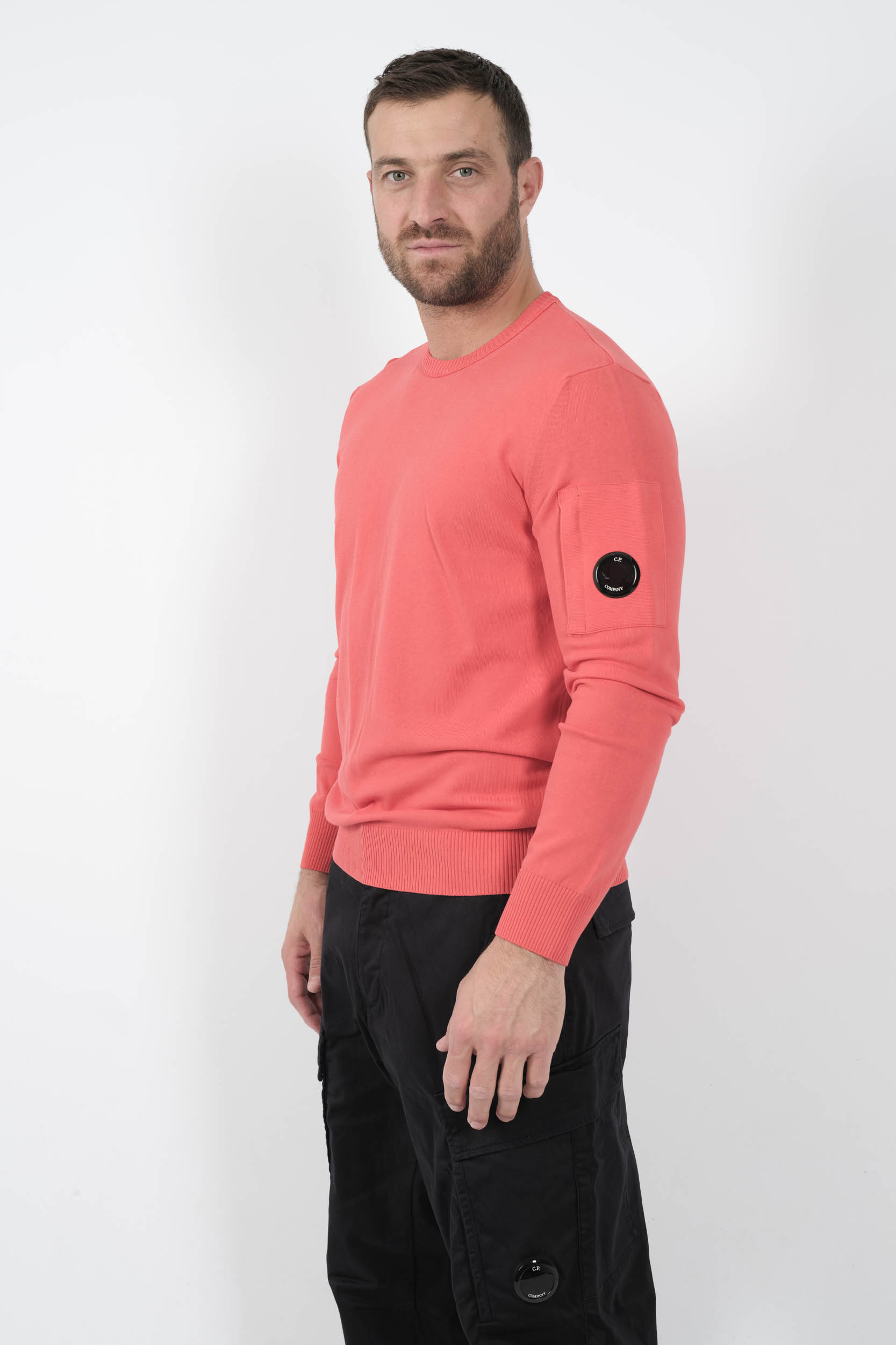 PULL C.P COMPANY COL ROND ORANGE FLUO N086A-547