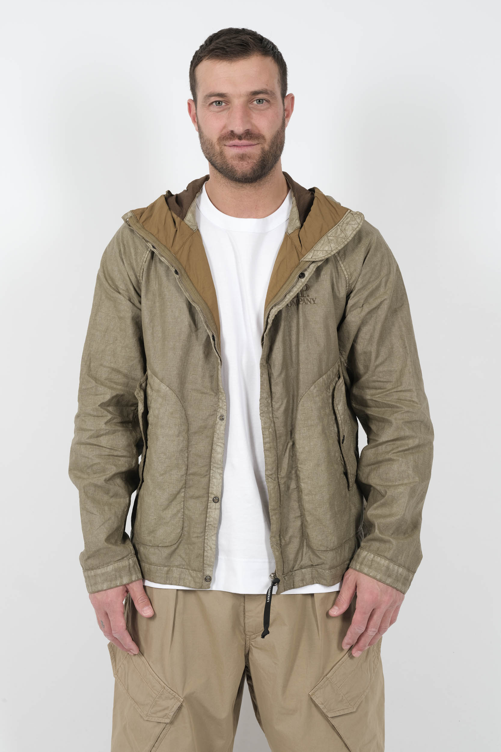  Image du produit VESTE C.P COMPANY A CAPUCHE LUNETTES BEIGE W202A-305 - 3