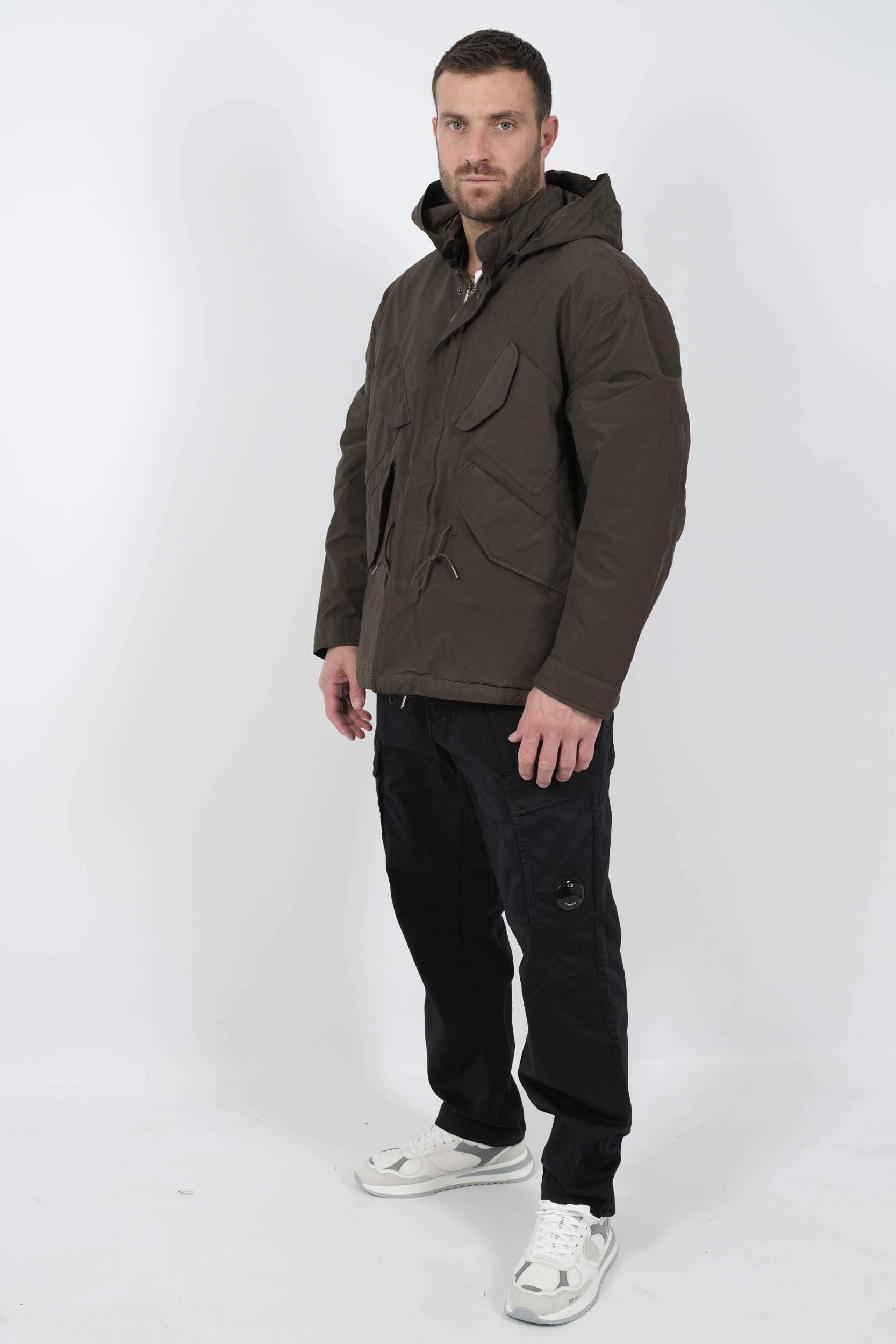  Image du produit VESTE C.P COMPANY A CAPUCHE LUNETTES KAKI W220A-683 - 2