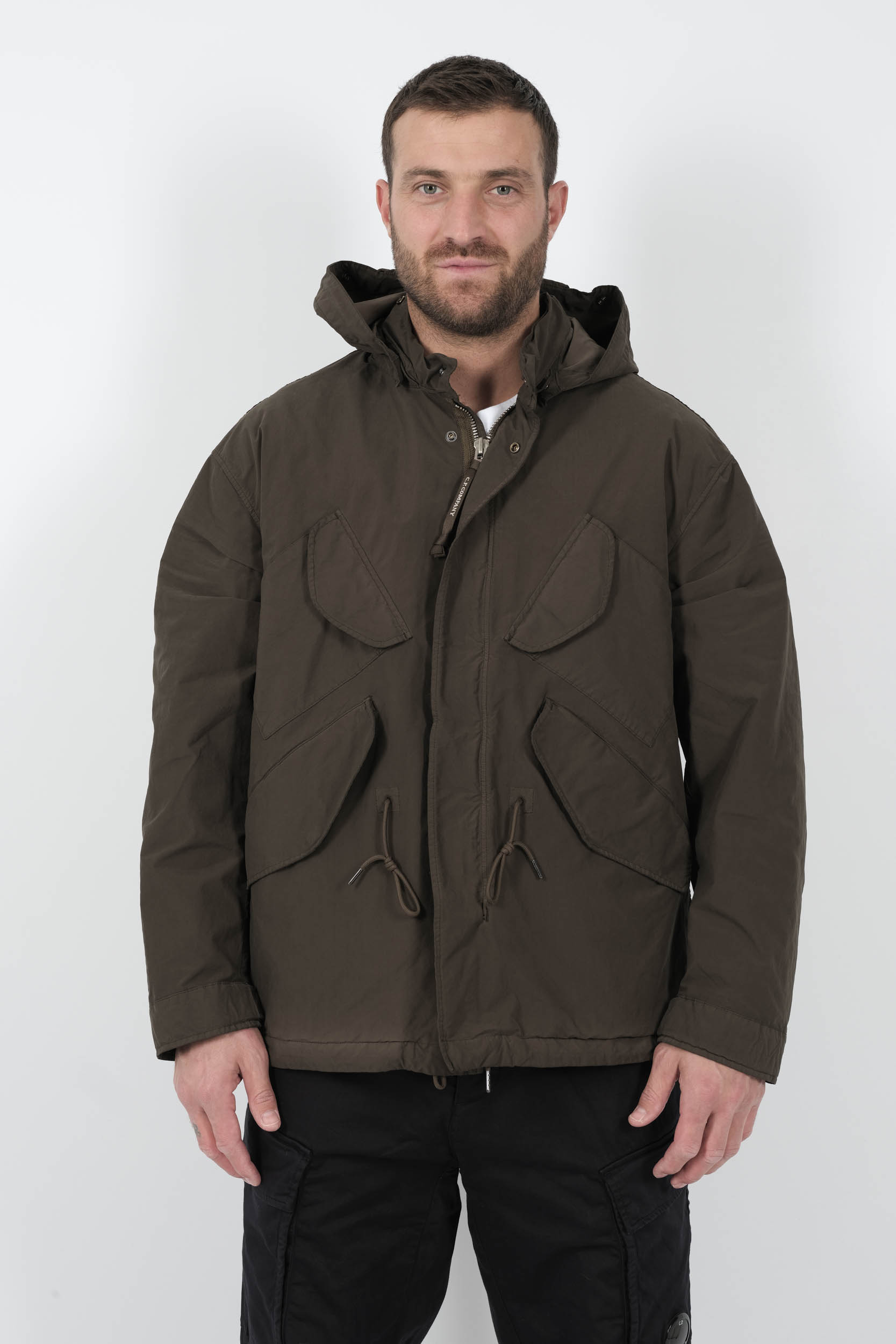  Image du produit VESTE C.P COMPANY A CAPUCHE LUNETTES KAKI W220A-683 - 3
