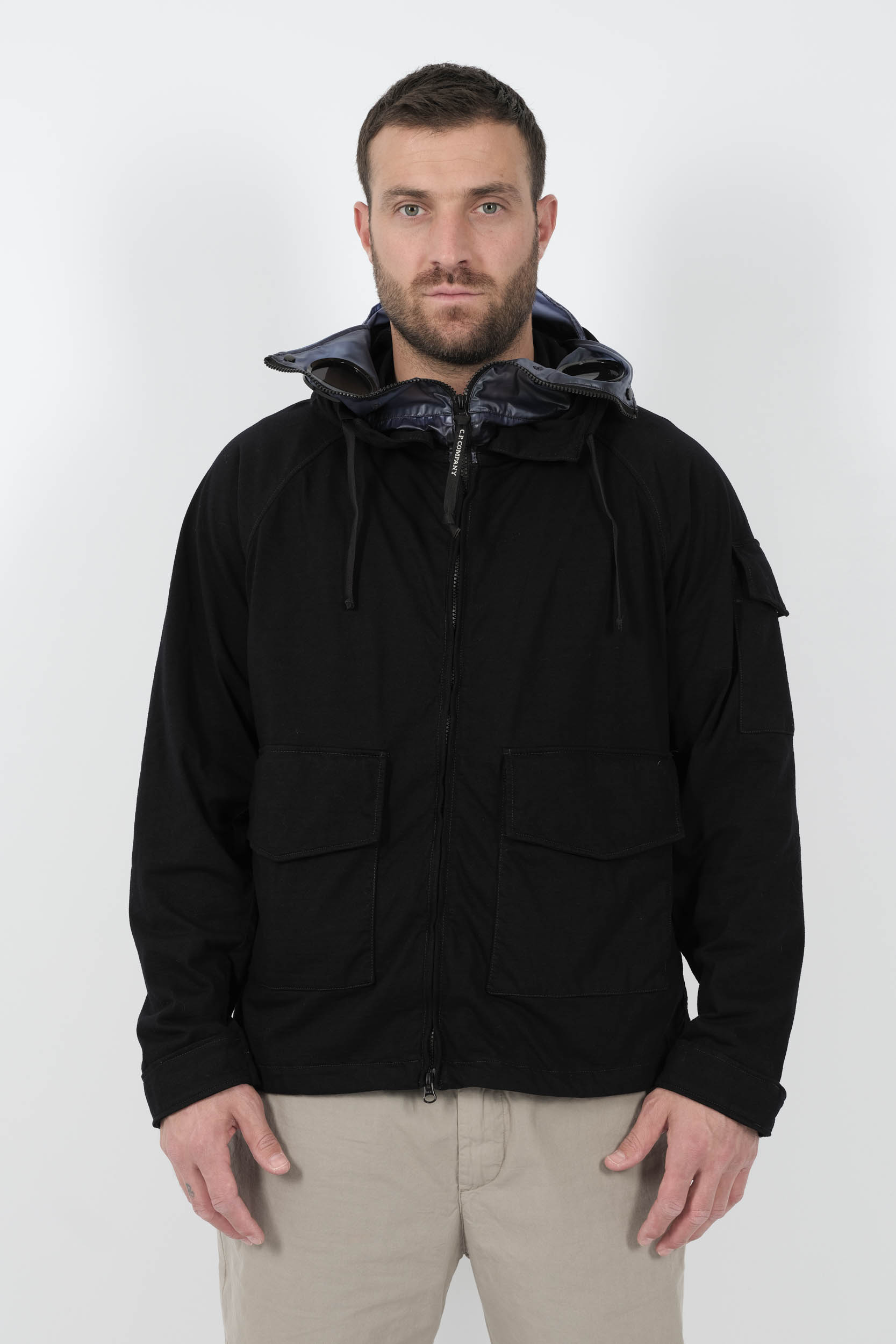  Image du produit VESTE C.P COMPANY CAPUCHE REGLABLE LUNETTES MARINE W223A-888 - 3
