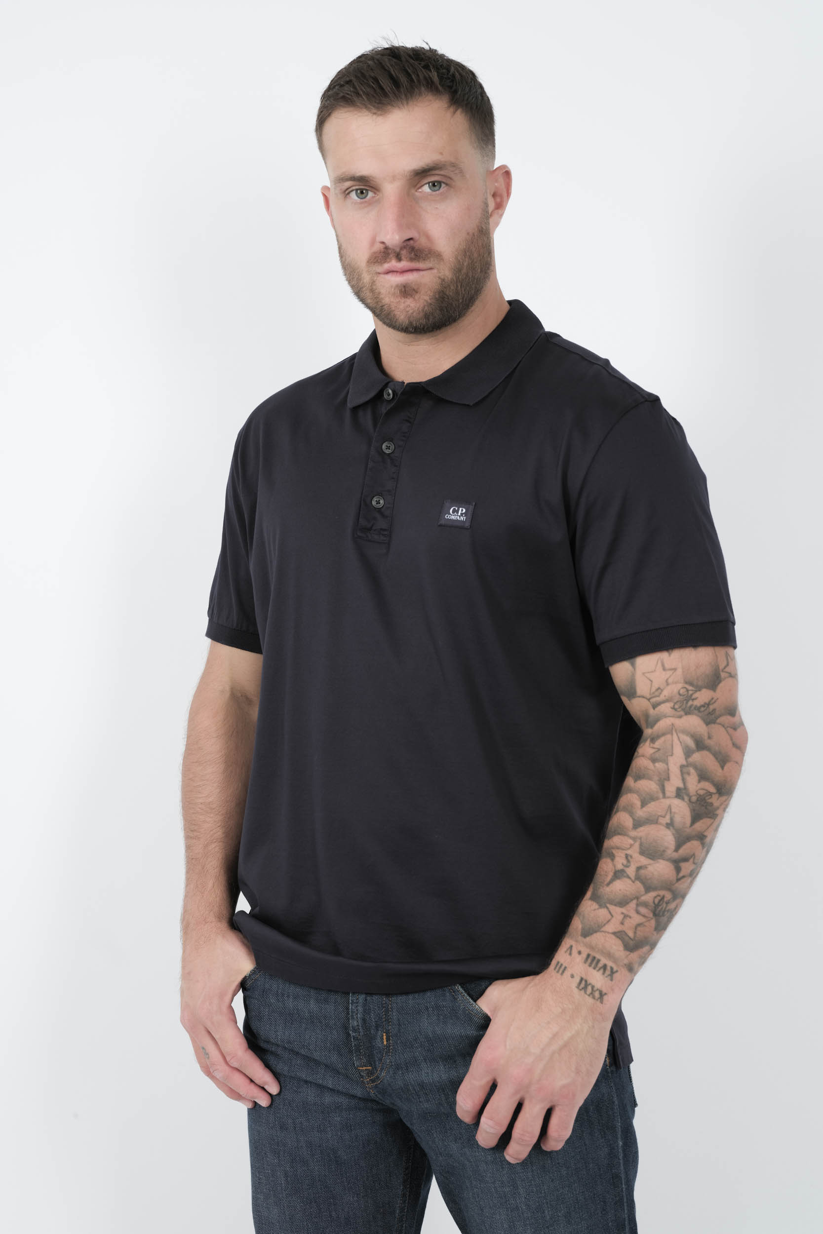 POLO C.P COMPANY EN COTON MARINE L091A-888