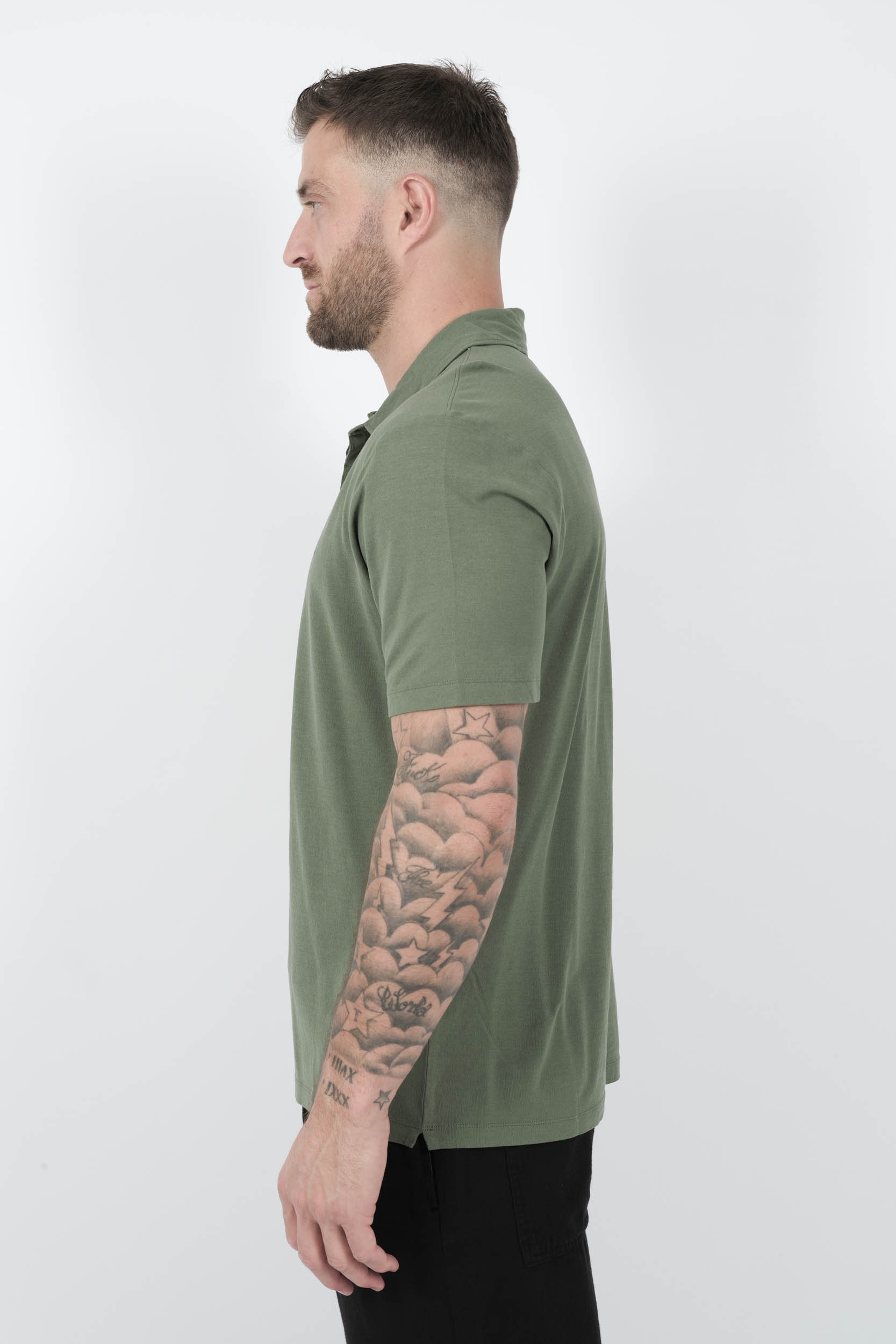 POLO C.P COMPANY EN COTON VERT L262A-669