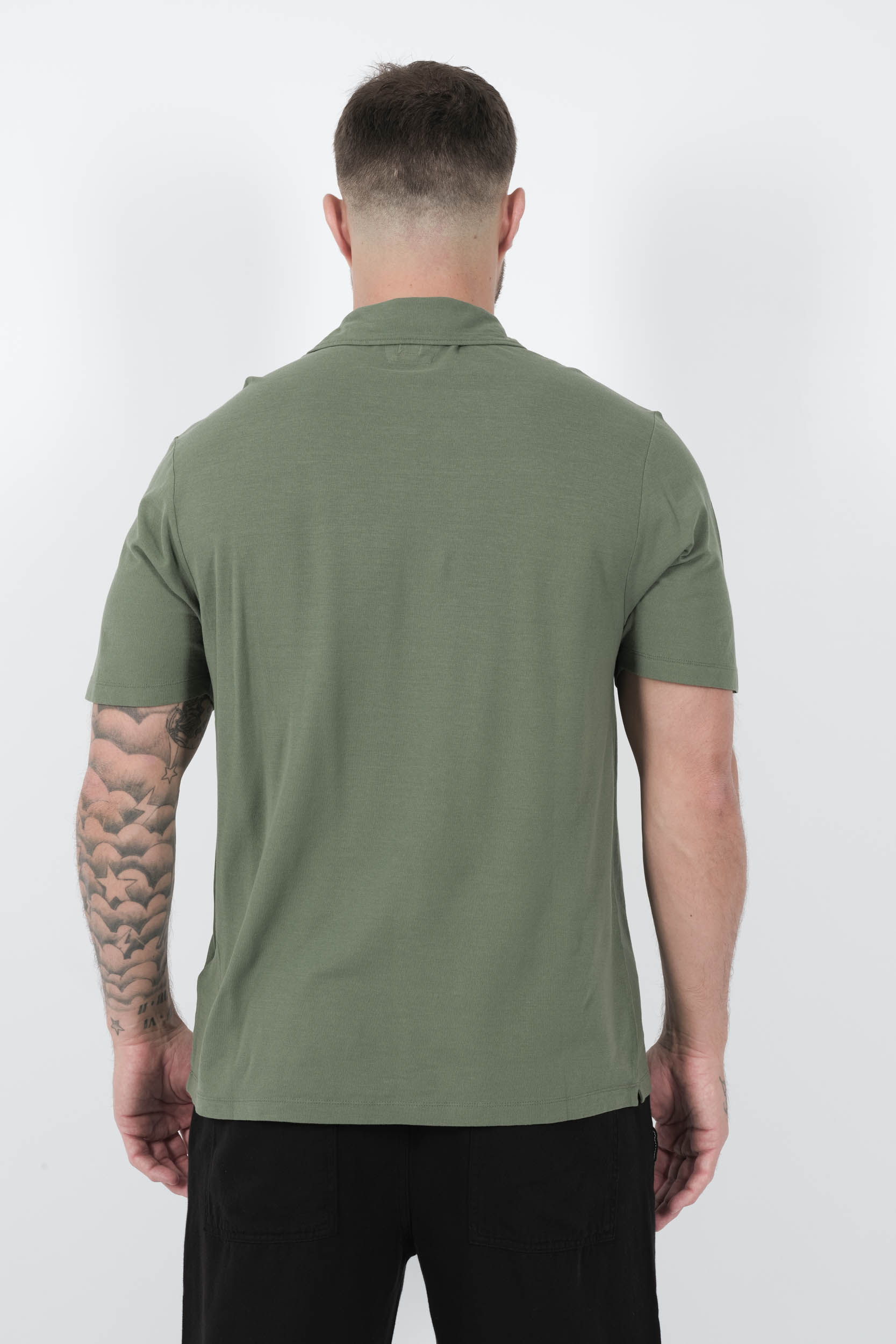 POLO C.P COMPANY EN COTON VERT L262A-669