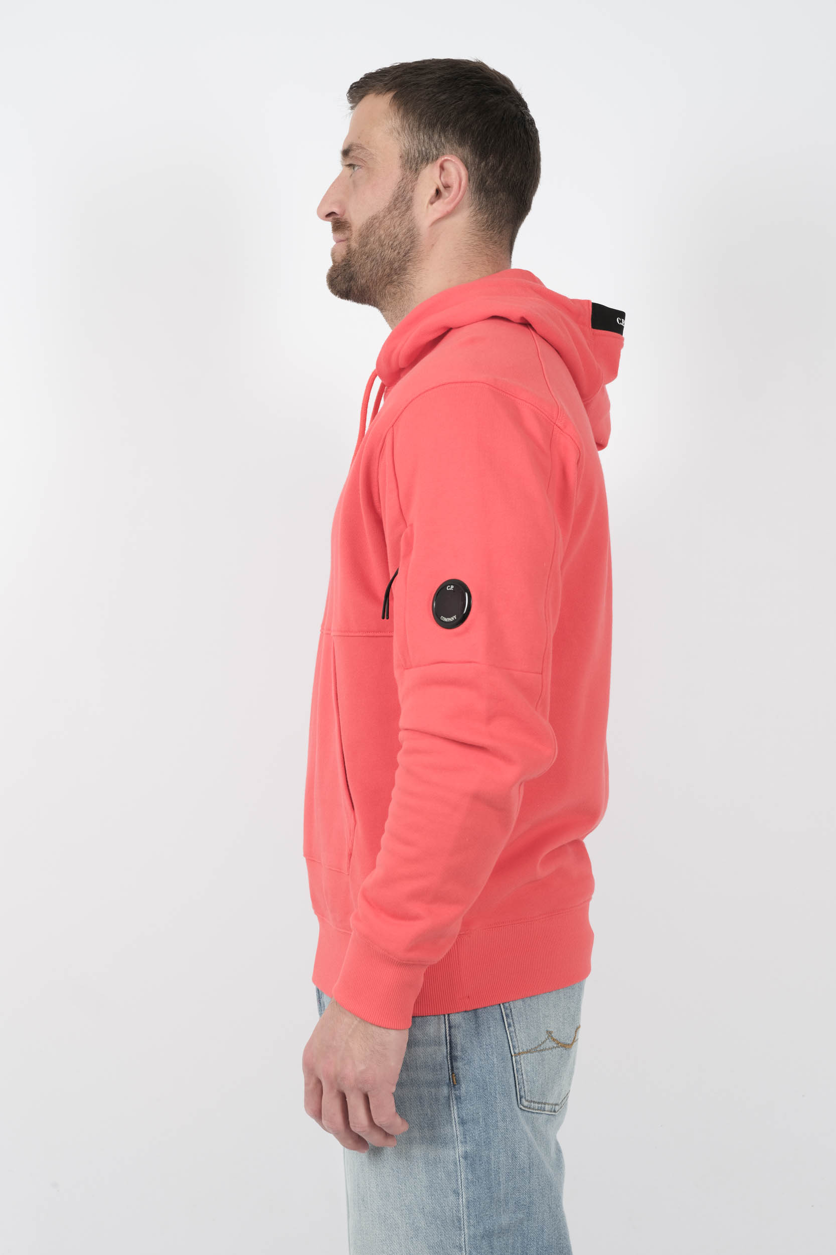  Image du produit SWEAT C.P COMPANY A CAPUCHE ORANGE FLUO S024A-547 - 4
