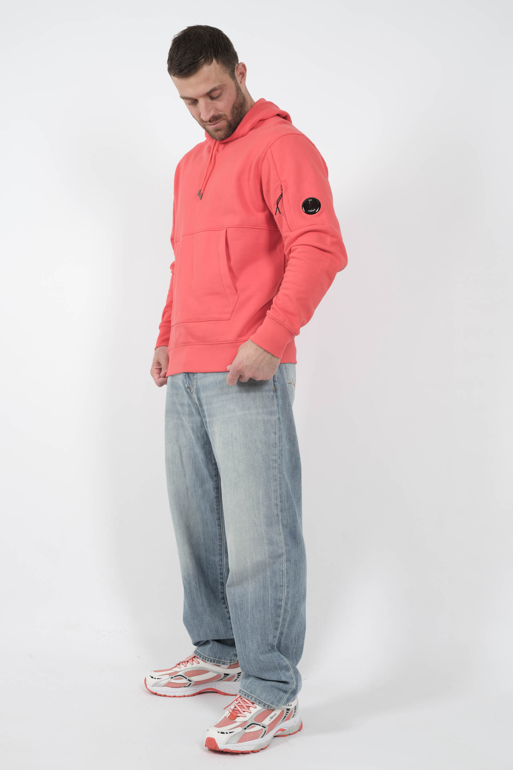 SWEAT C.P COMPANY A CAPUCHE ORANGE FLUO S024A-547