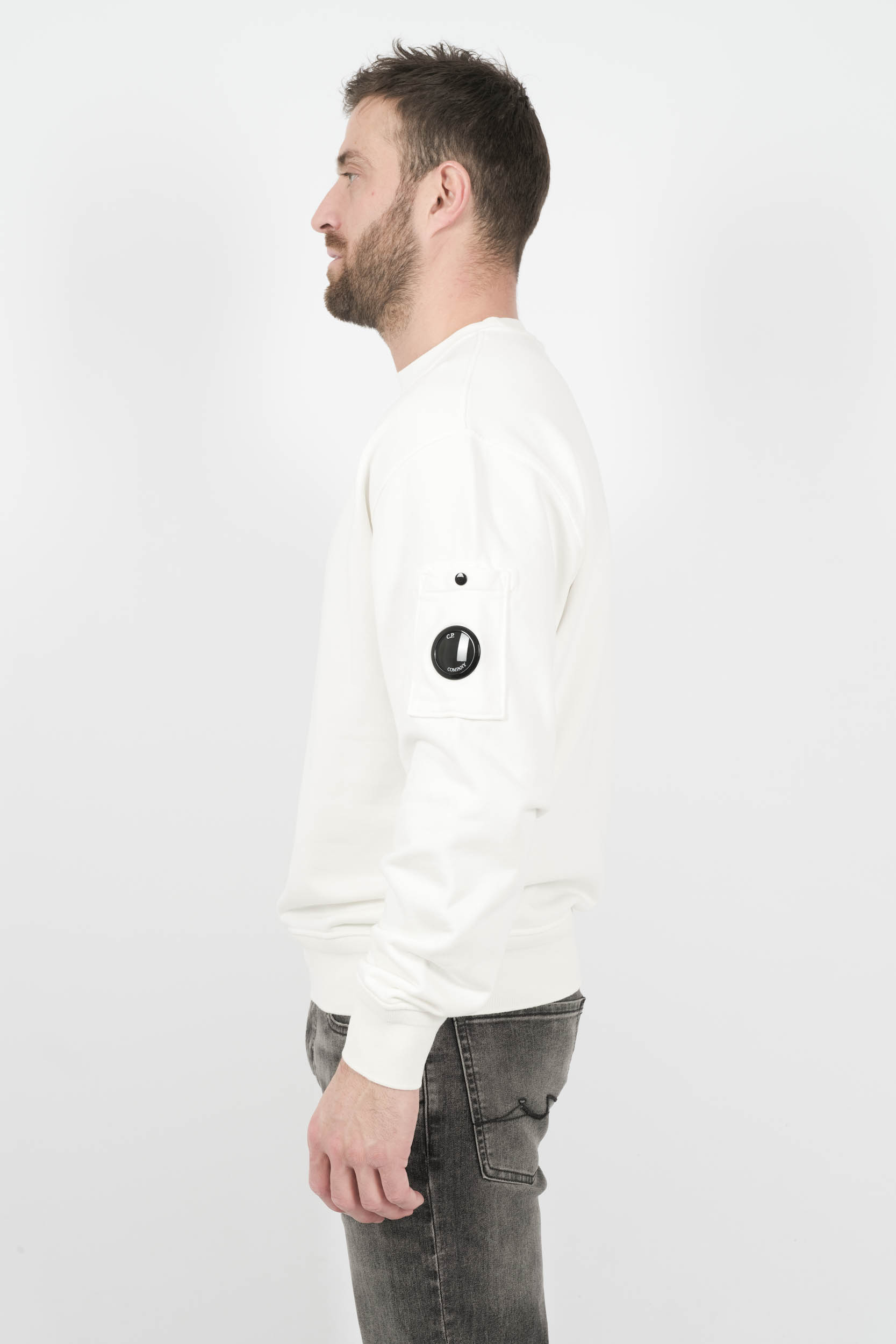  Image du produit SWEAT C.P COMPANY COL ROND HUBLOT BLANC S098A-103 - 4