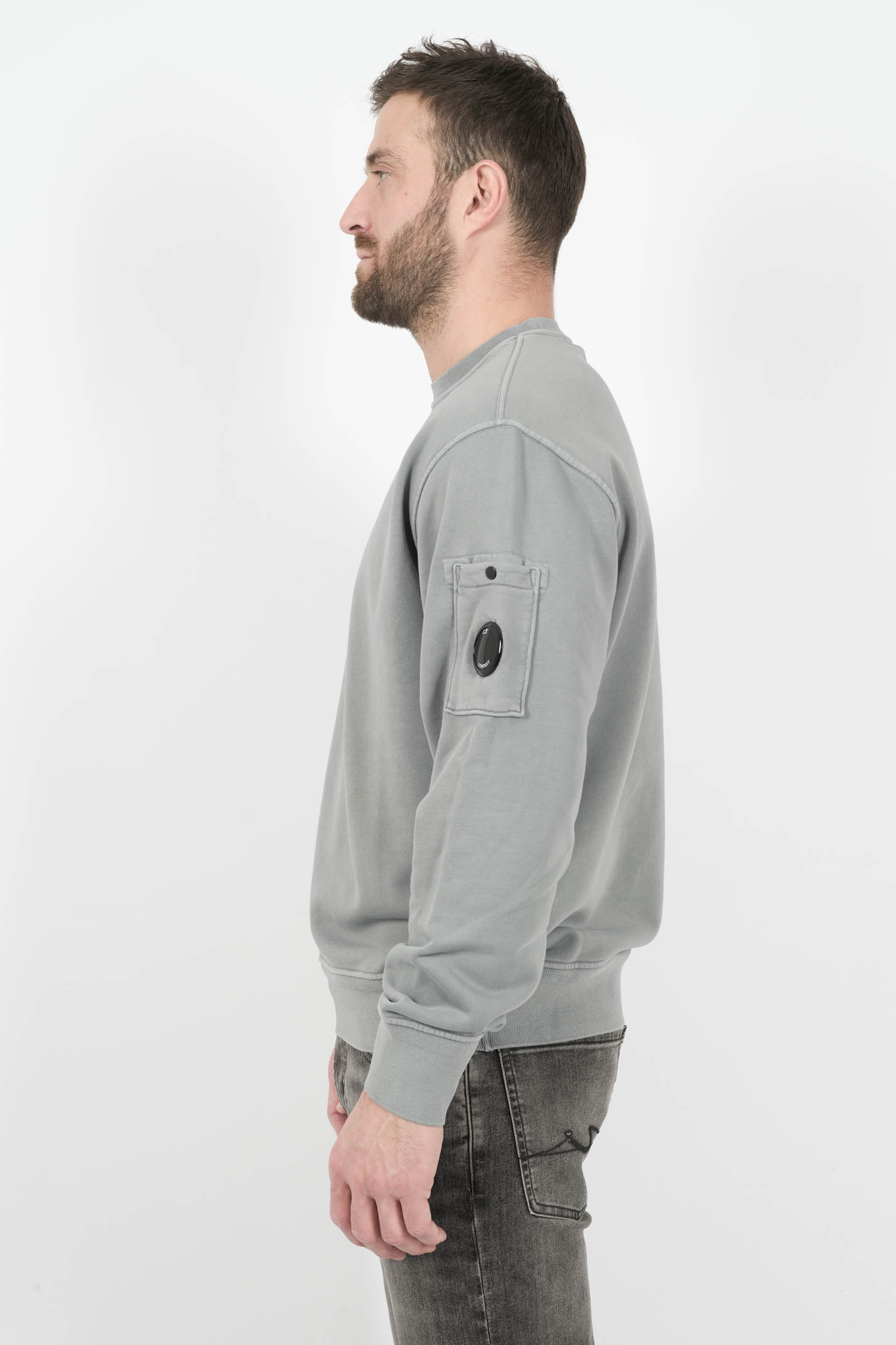  Image du produit SWEAT C.P COMPANY COL ROND HUBLOT GRIS S098A-872 - 4