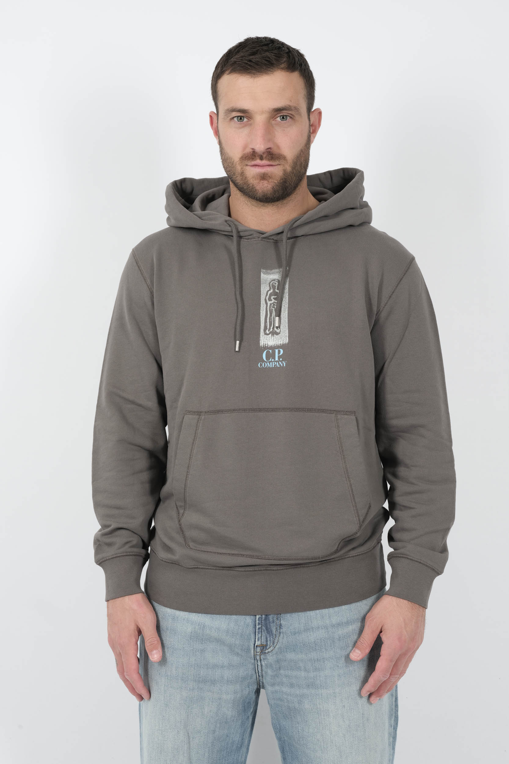  Image du produit SWEAT C.P COMPANY A CAPUCHE AVEC LOGO GRIS S313A-935 - 3