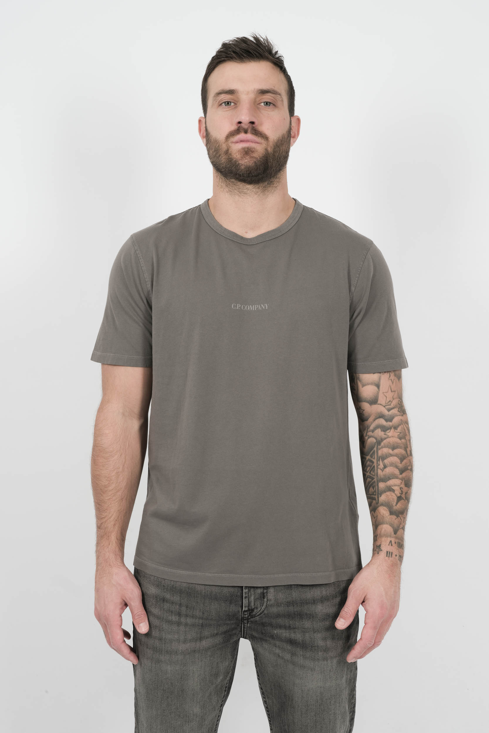  Image du produit TEE-SHIRT C.P COMPANY AVEC LOGO GRIS S085A-935 - 3