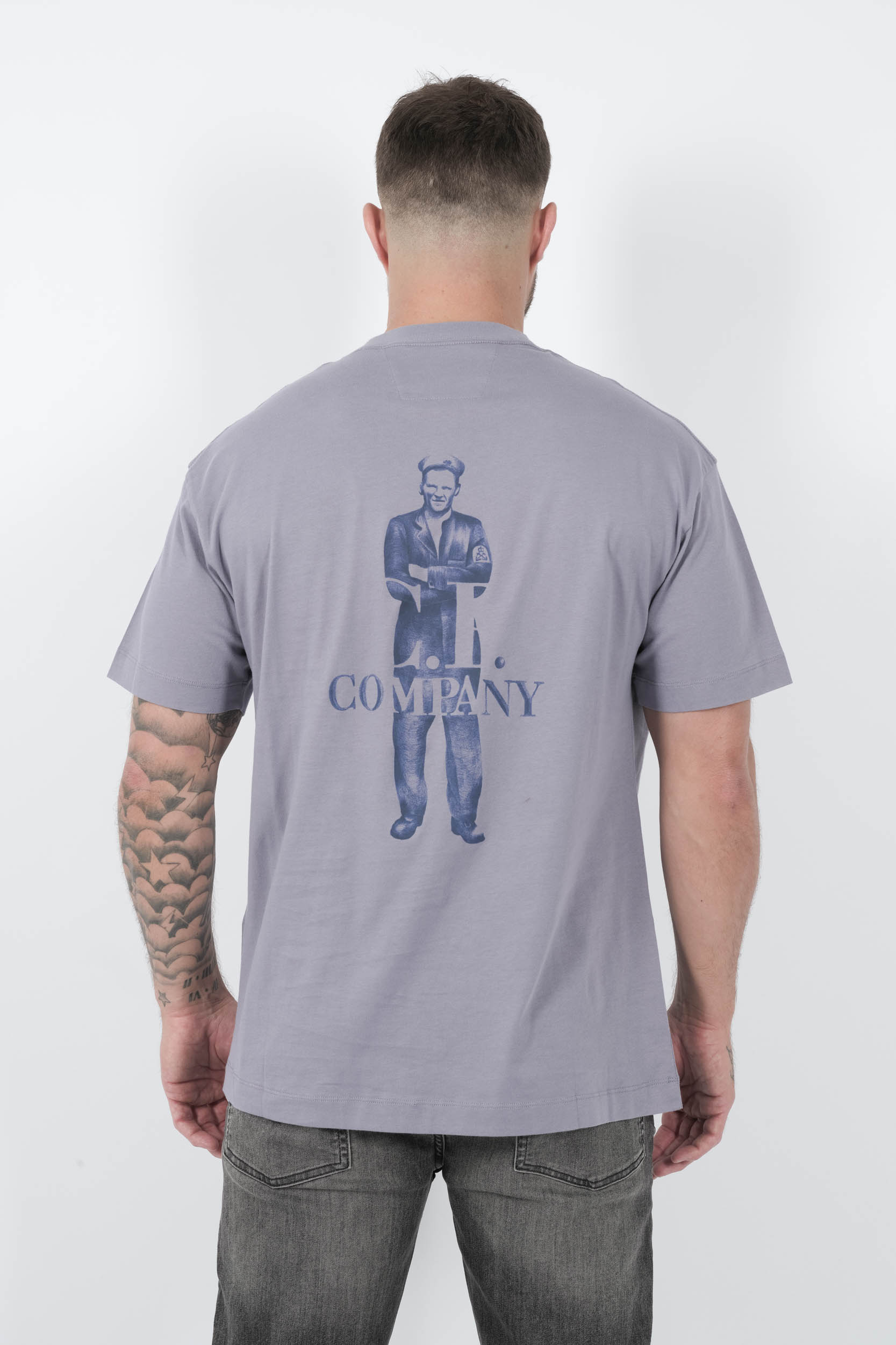 TEE-SHIRT C.P COMPANY AVEC IMPRIME VIOLET S141A-774