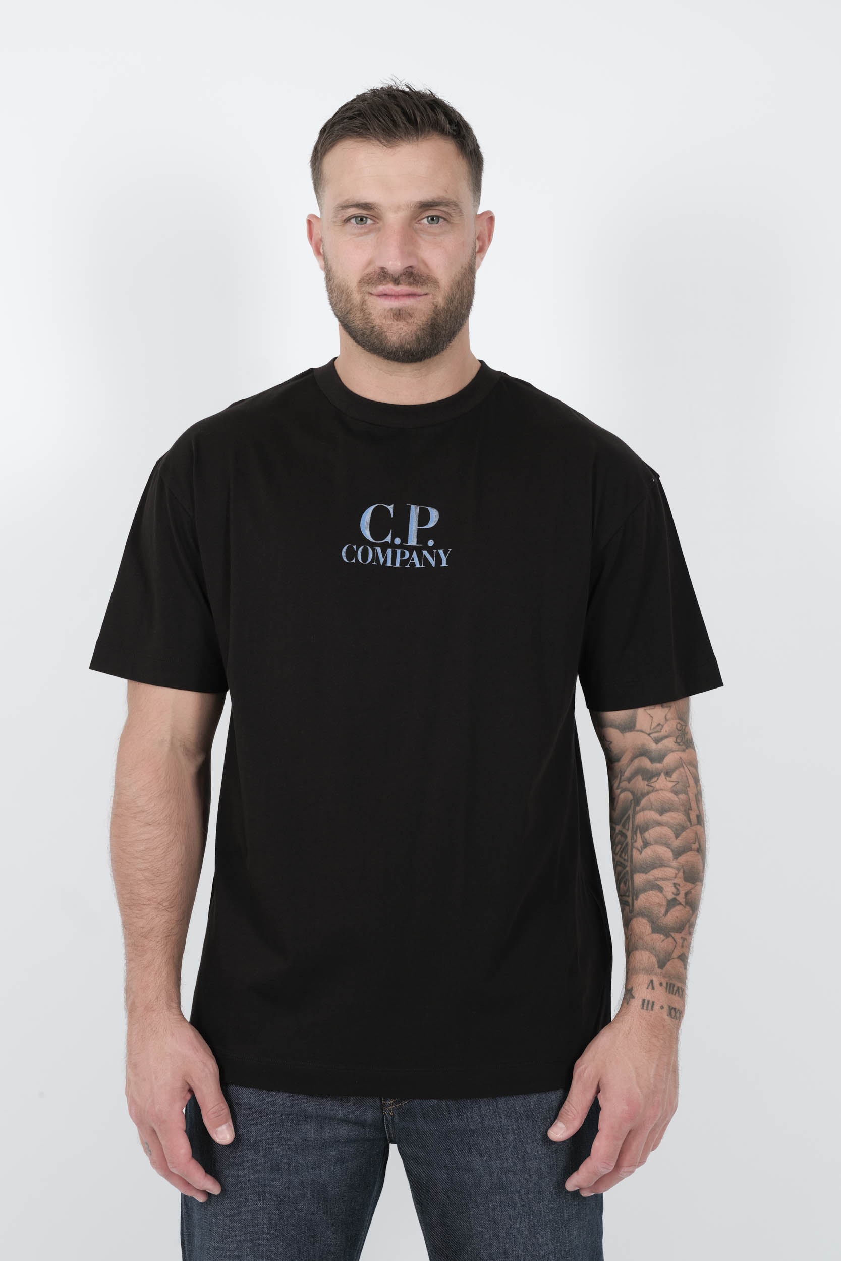  Image du produit TEE-SHIRY C.P COMPANY AVEC IMPRIME NOIR/BLEU S141A-999 - 3