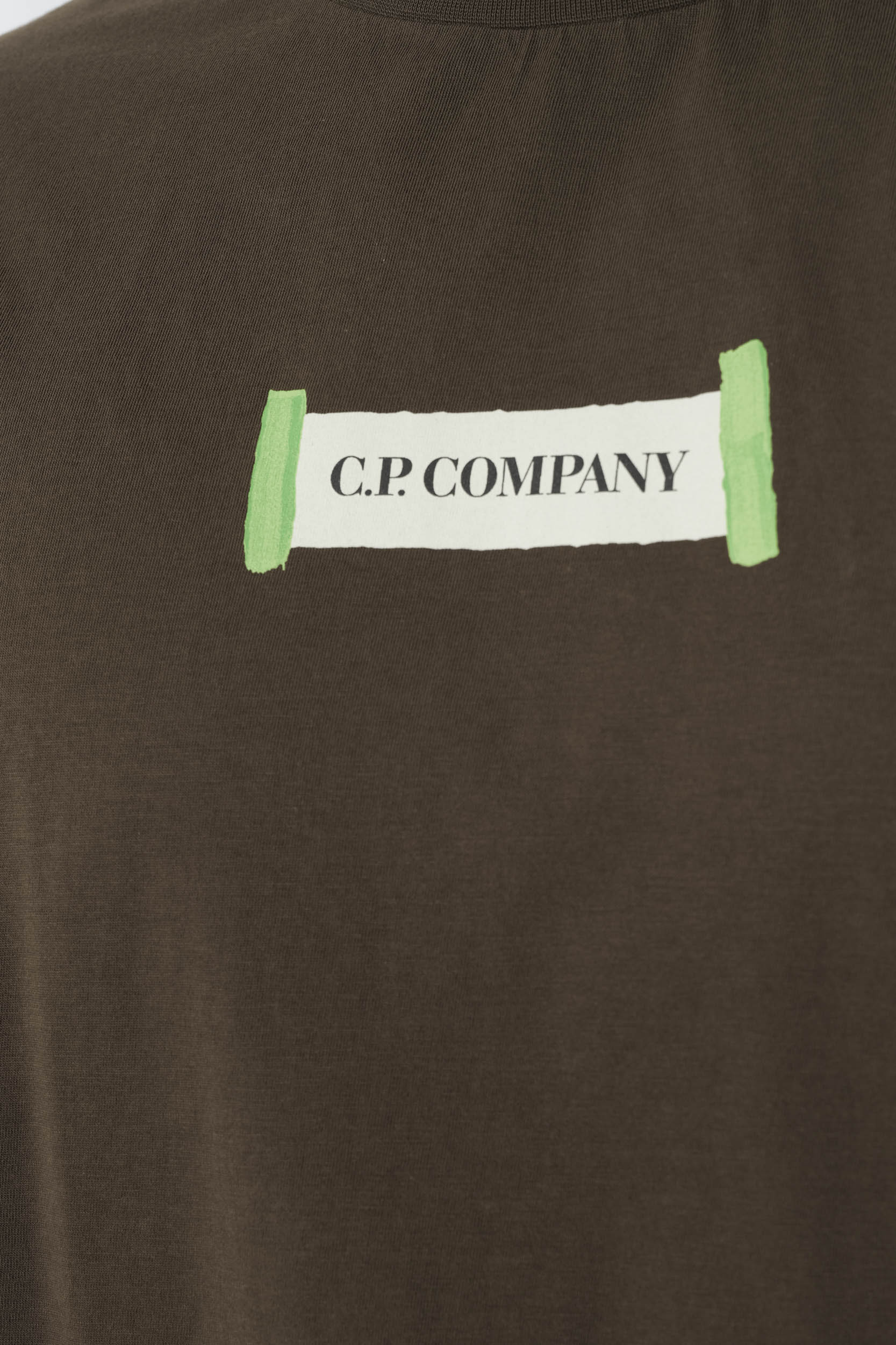 TEE-SHIRT C.P COMPANY AVEC IMPRIME KAKI S148A-683