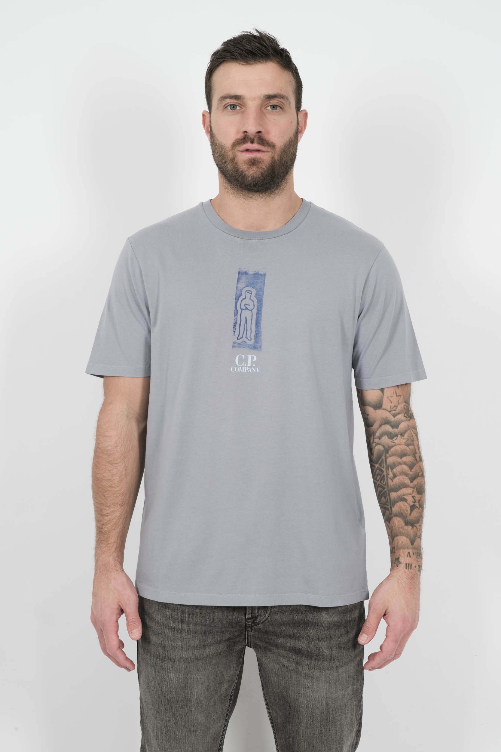  Image du produit TEE-SHIRT C.P COMPANY AVEC LOGO DEVANT ET DOS VIOLET LAVANDE S310A-774 - 3