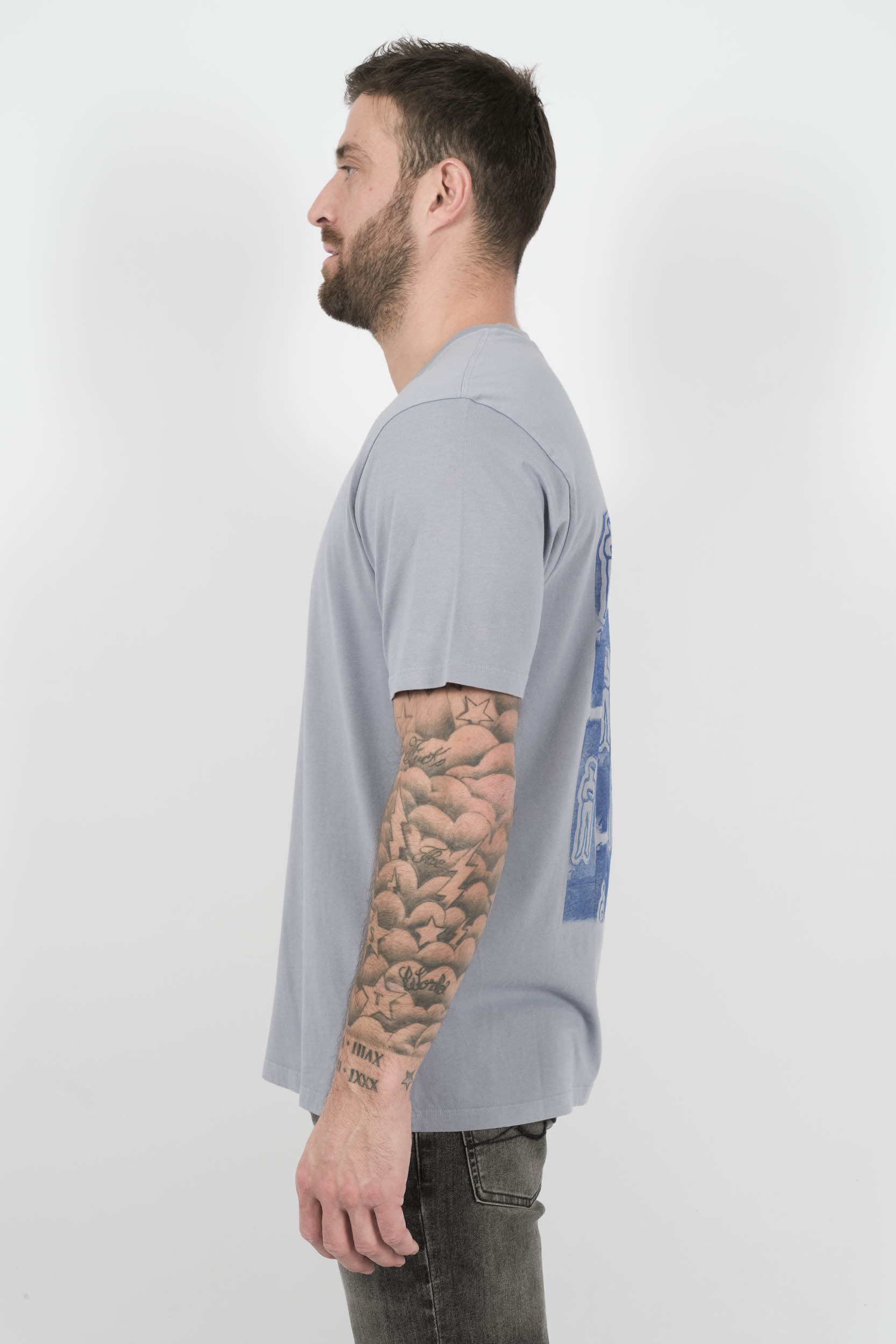  Image du produit TEE-SHIRT C.P COMPANY AVEC LOGO DEVANT ET DOS VIOLET LAVANDE S310A-774 - 4