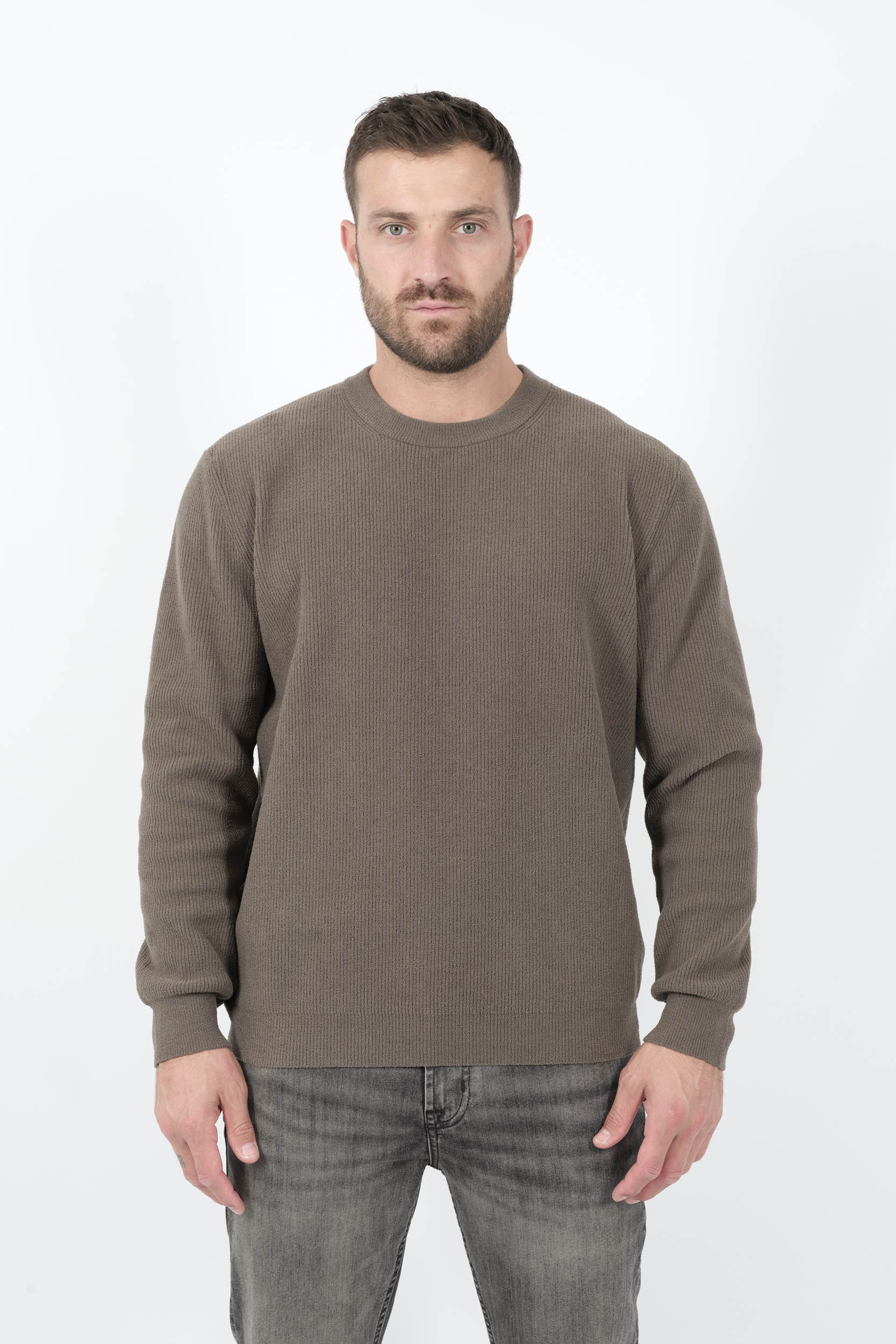  Image du produit PULL NN07 COL ROND EN MATIERE CHENILLE KAKI DANNY 6429-106 - 3