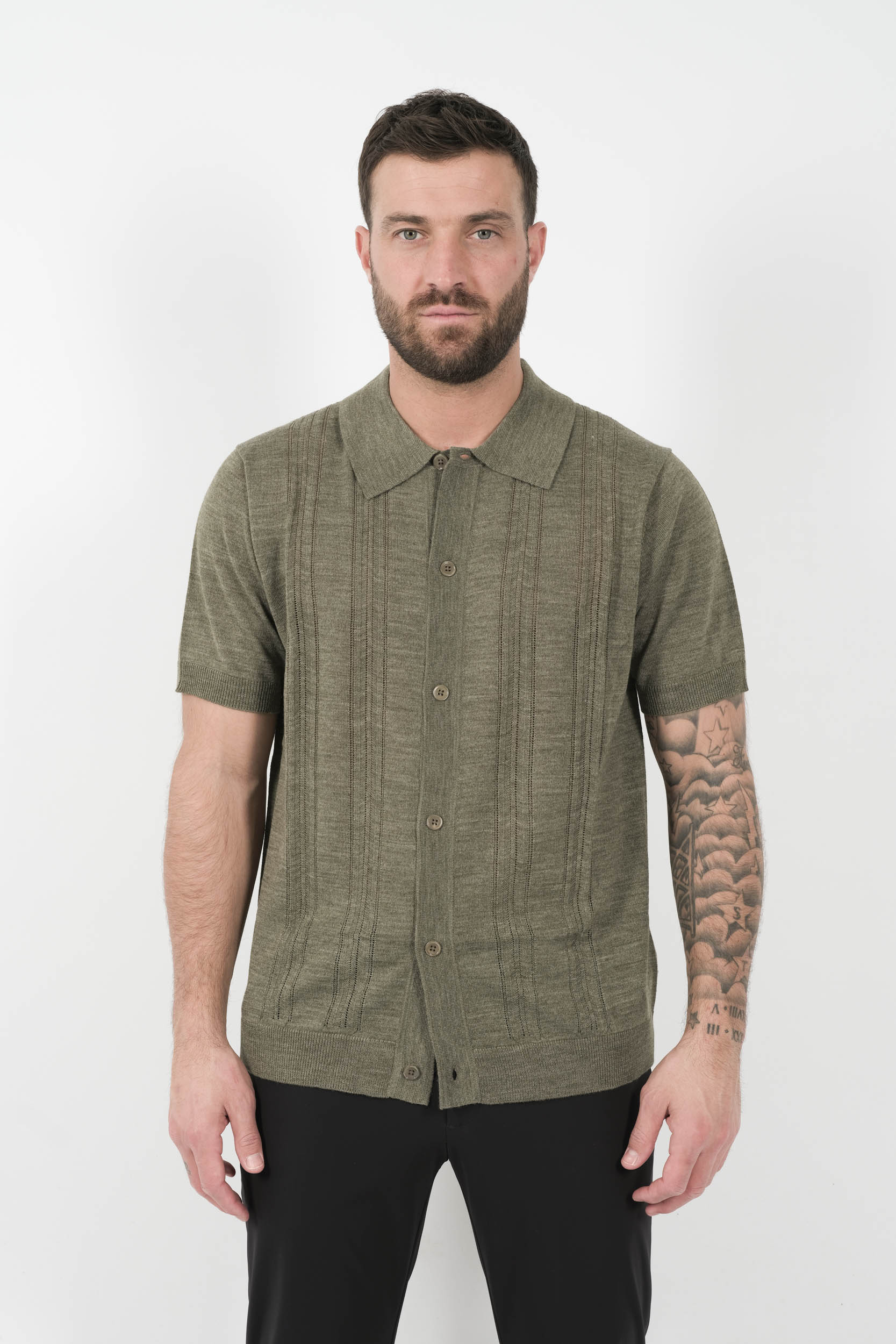 CHEMISE NN07 MANCHES COURTES KAKI THOR6584-343