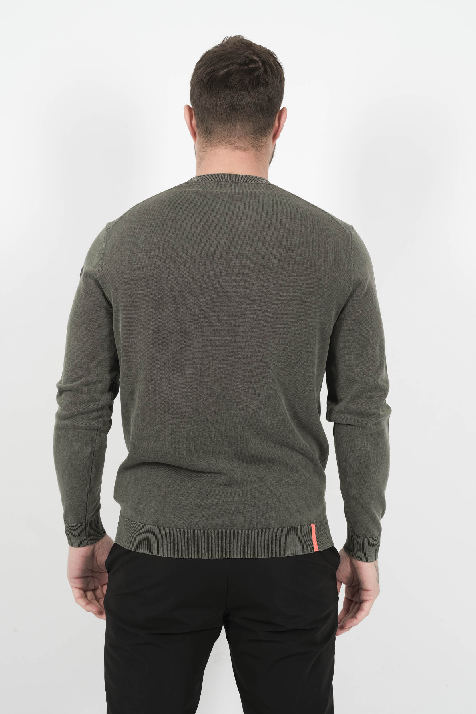  Image du produit PULL RRD COL ROND VERT 25103-20 - 5