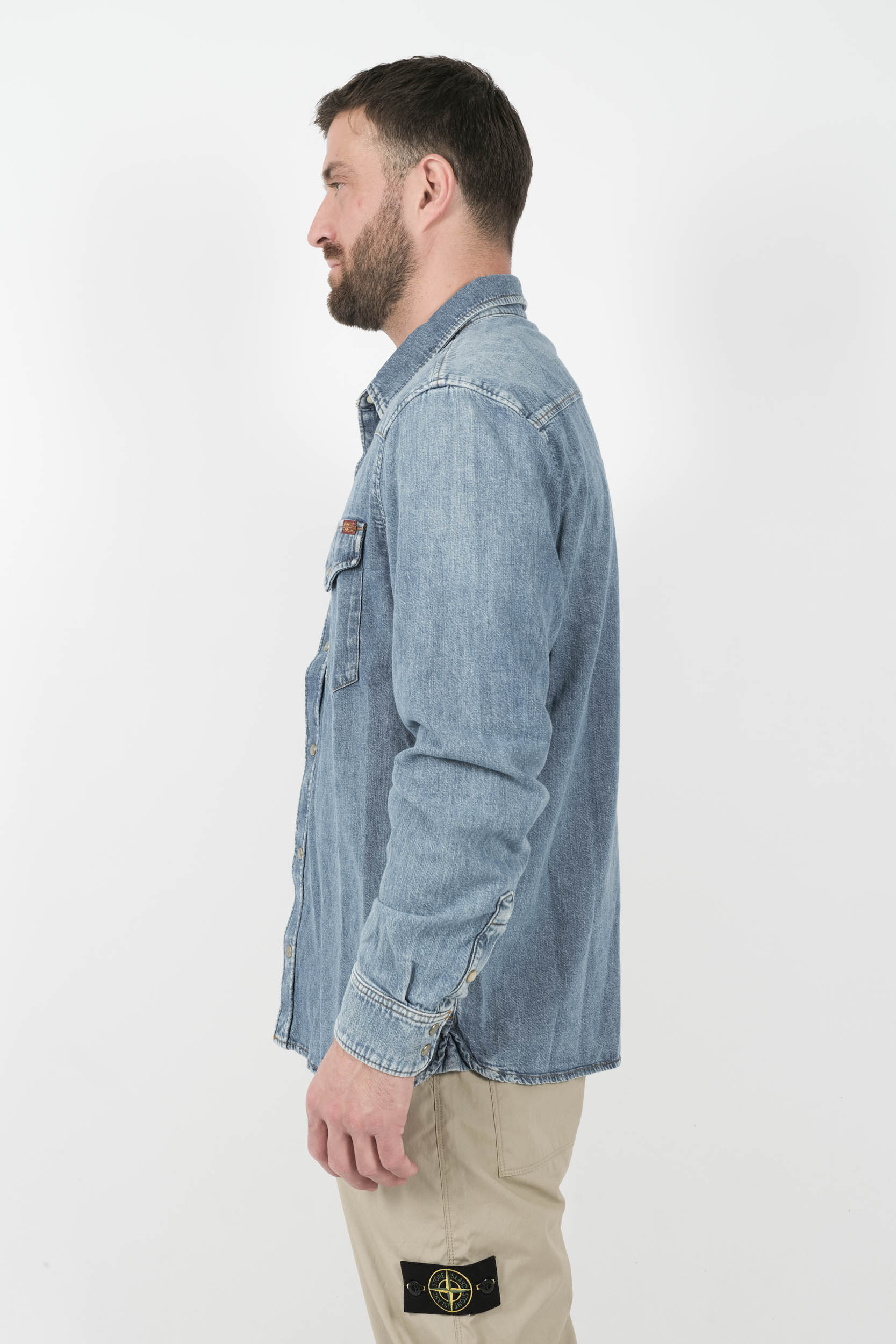CHEMISE SEVEN EFFET JEANS BLEU JS6MC210OU