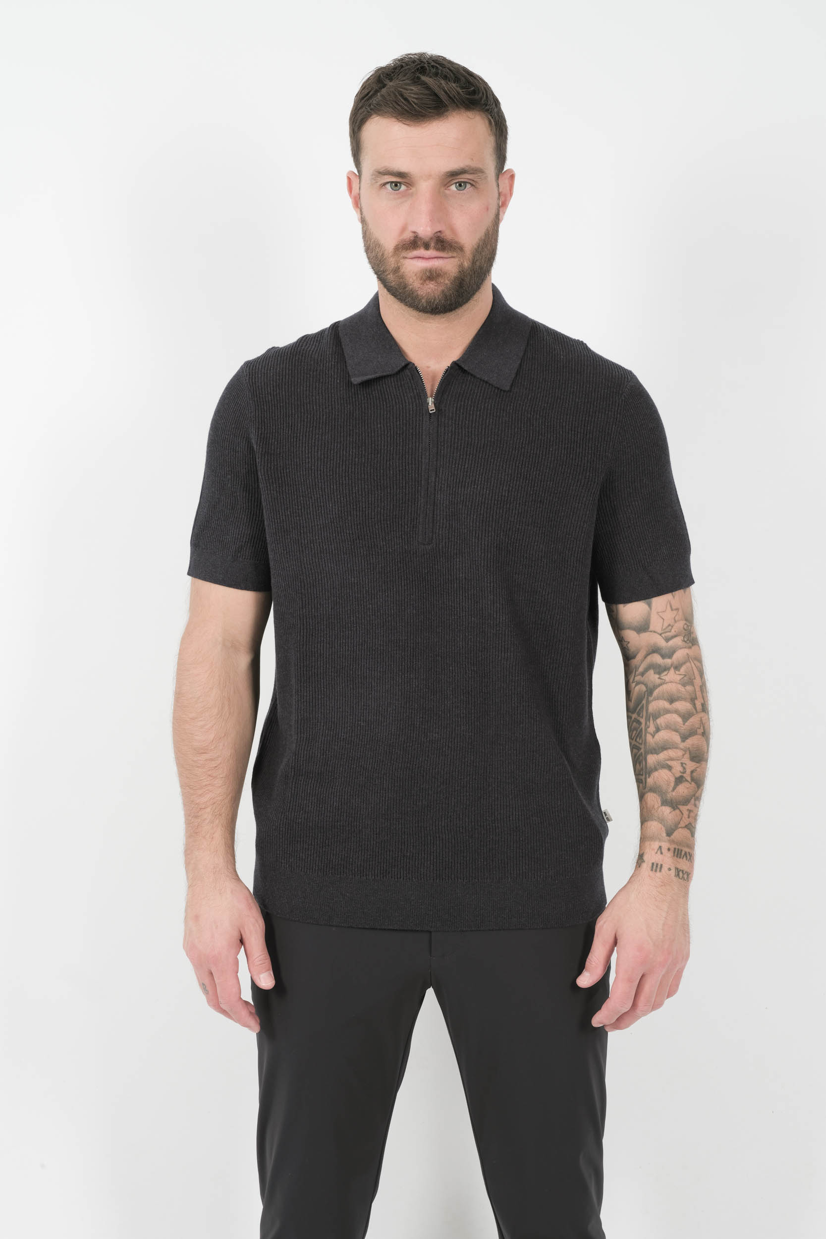 POLO NN07 COL DEMI-ZIP MARINE HANSIE-277