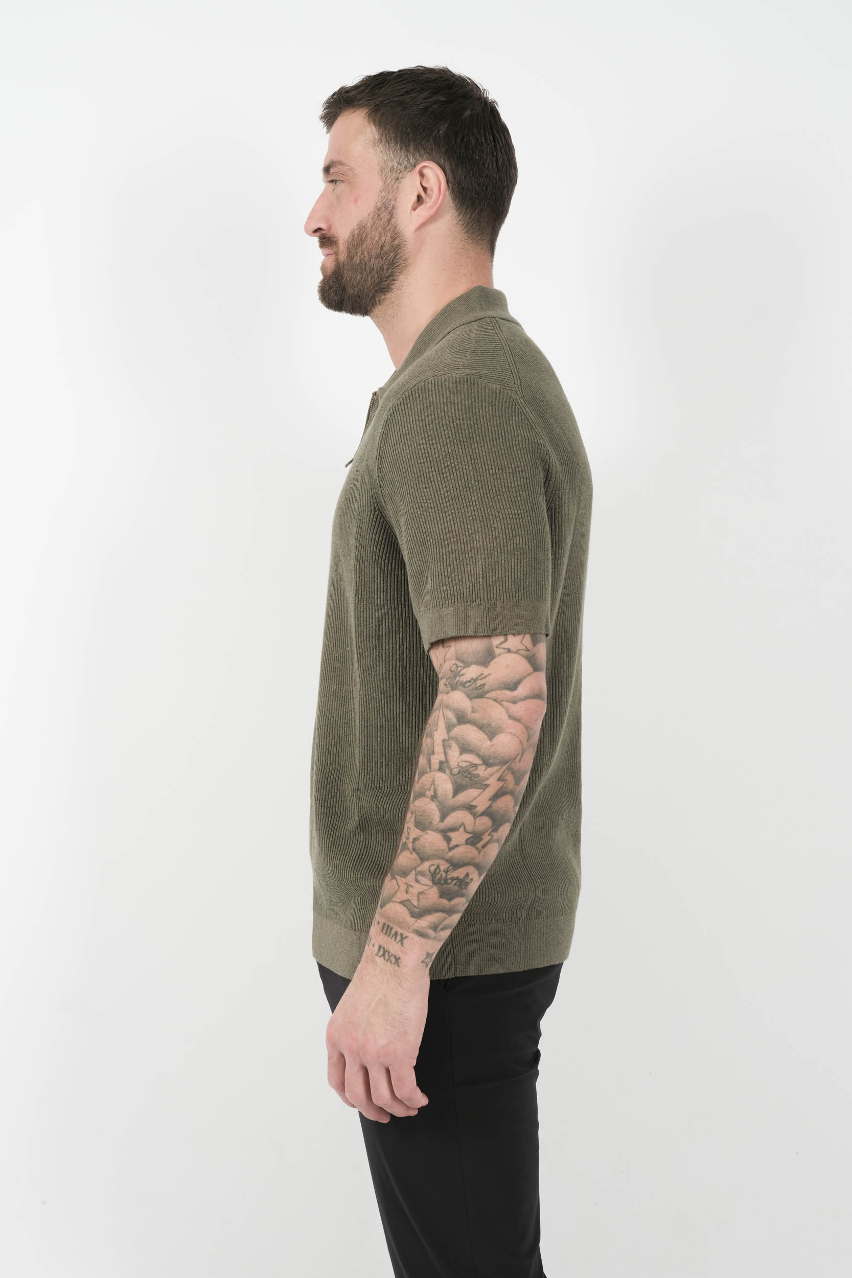  Image du produit POLO NN07 COL DEMI-ZIP KAKI HANSIE-343 - 4