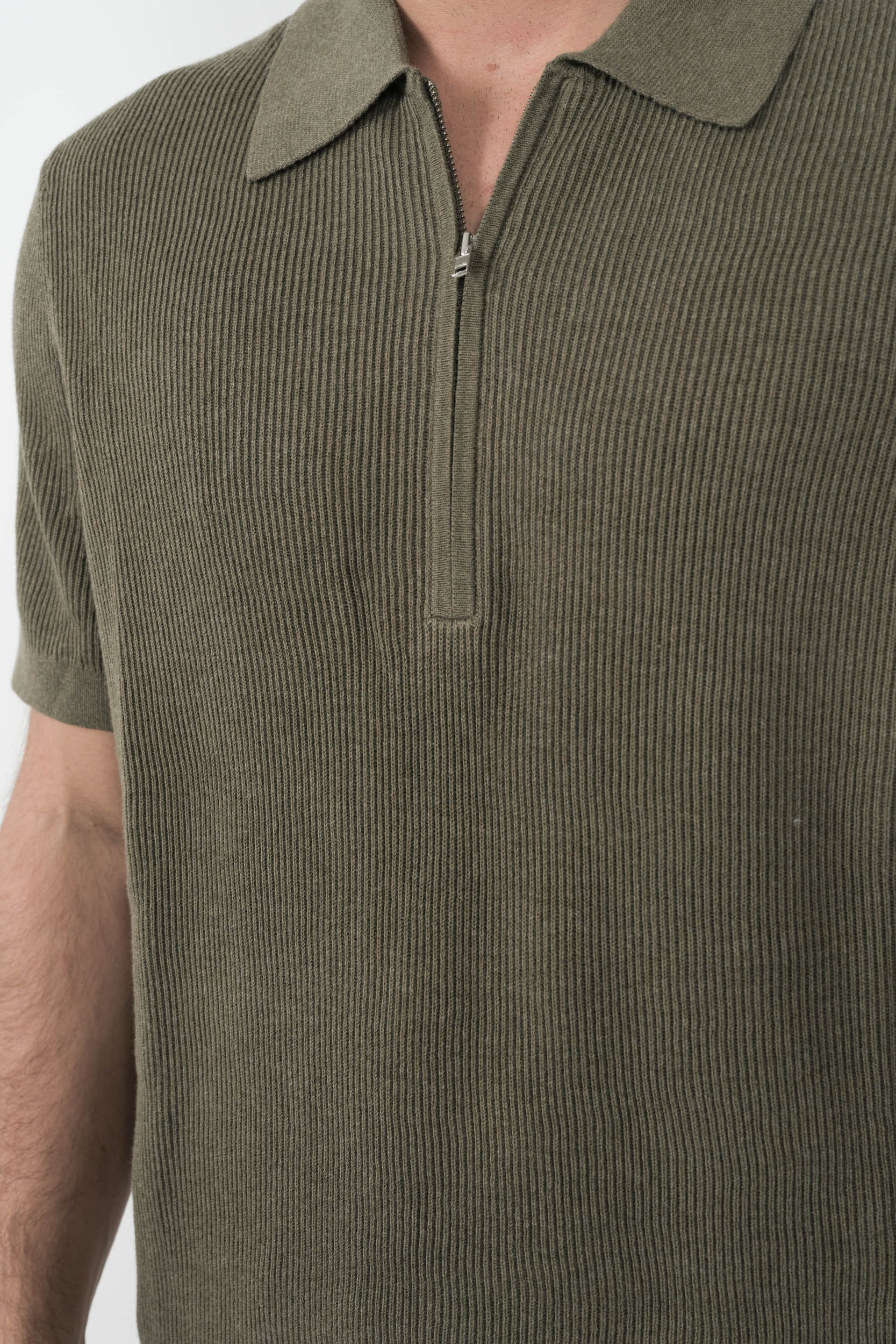  Image du produit POLO NN07 COL DEMI-ZIP KAKI HANSIE-343 - 6