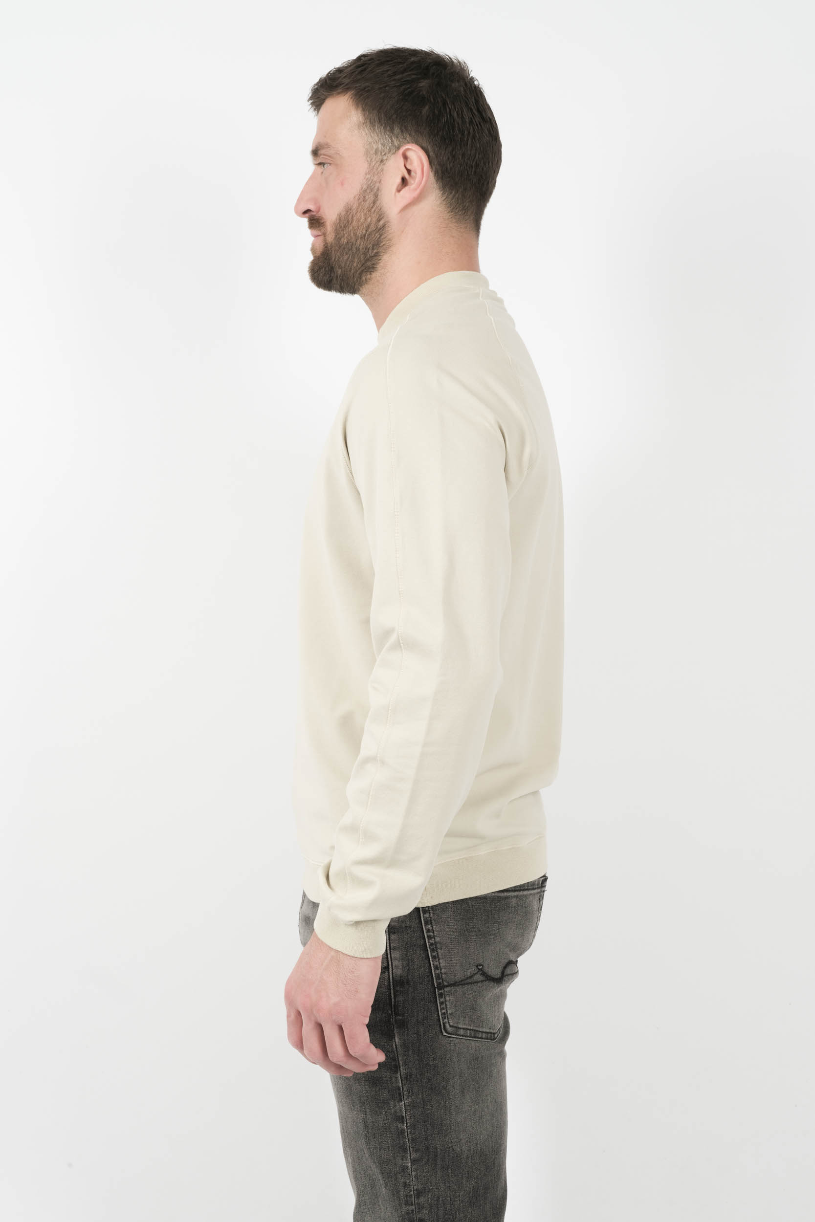 SWEAT STONE ISLAND STELLINA BLANC CREME S156117SG5-V0095
