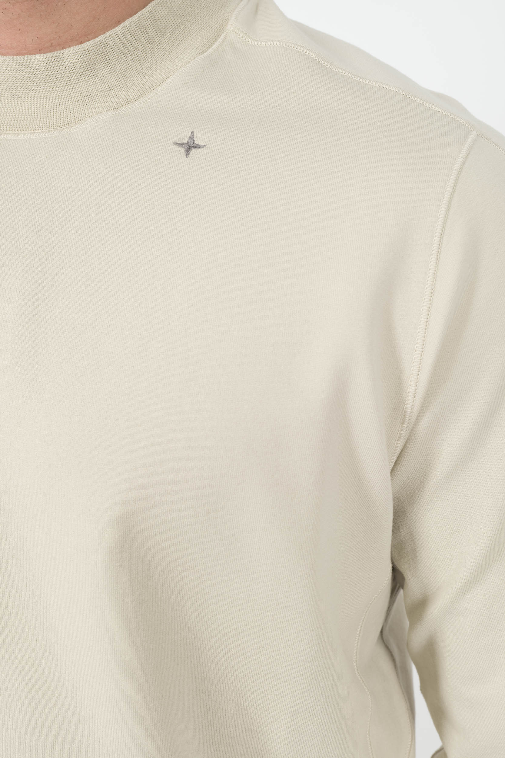 SWEAT STONE ISLAND STELLINA BLANC CREME S156117SG5-V0095