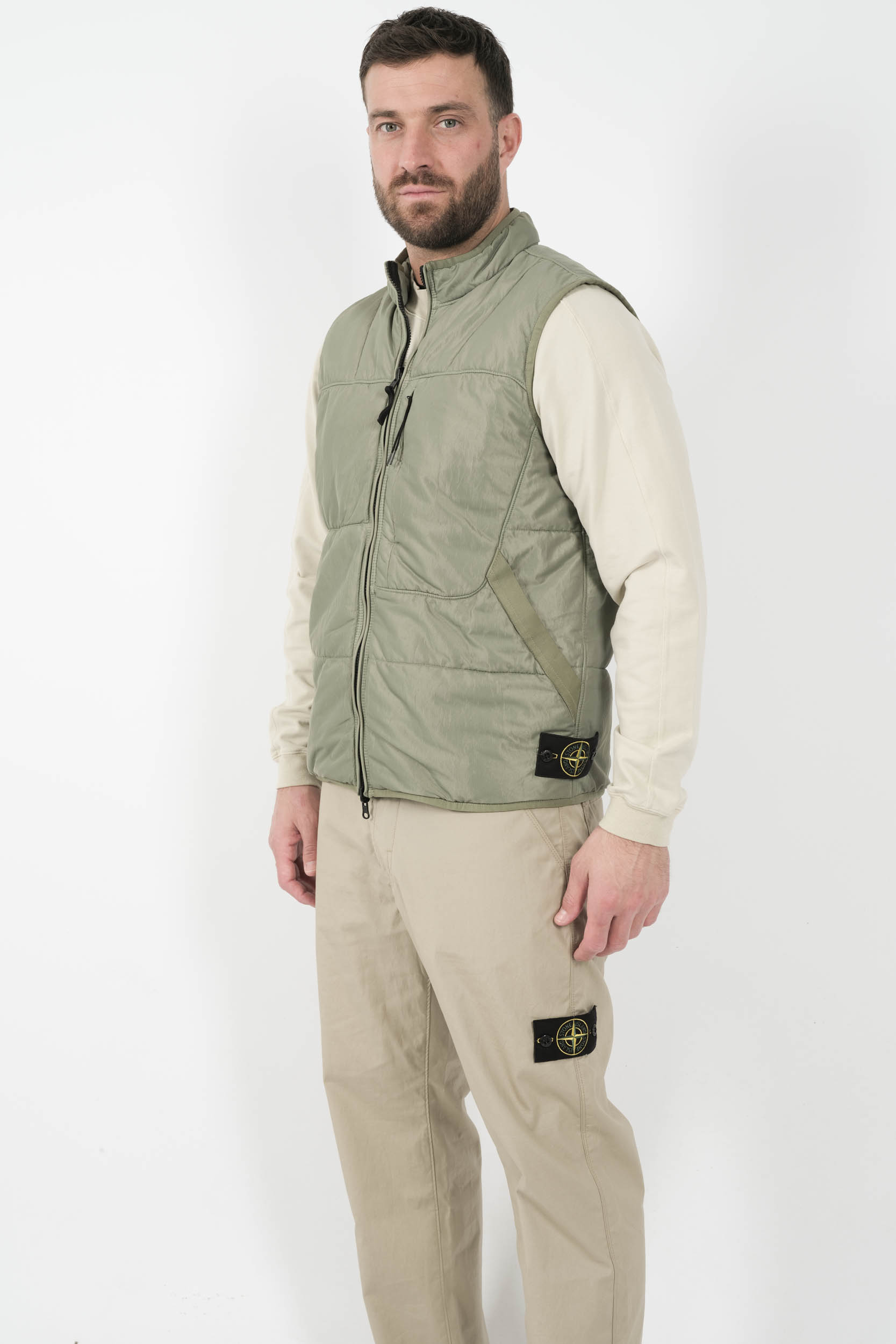 VESTE STONE ISLAND SANS MANCHES VERT S15G112S32-V0055