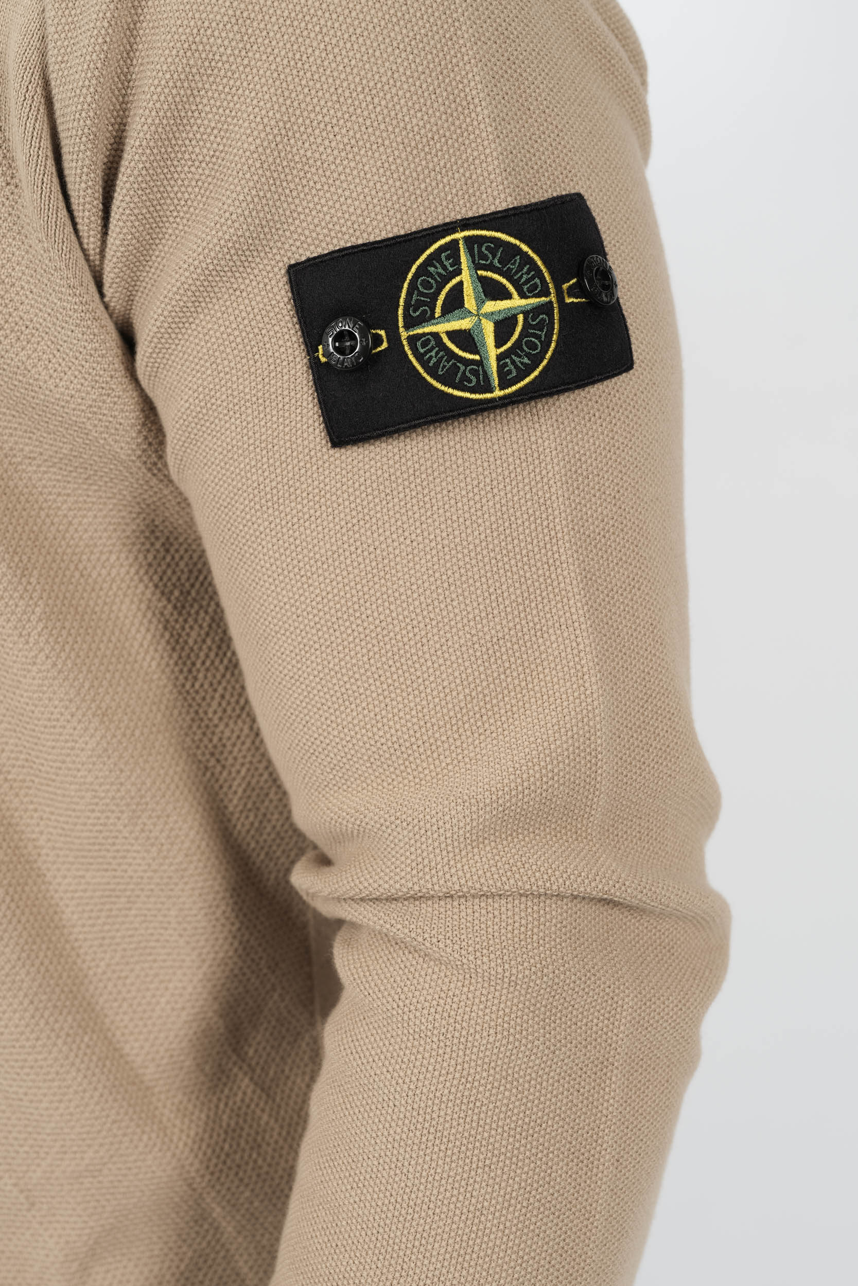 PULL STONE ISLAND COL ROND EN NID D'ABEILLE BEIGE S155136SB5-V0094