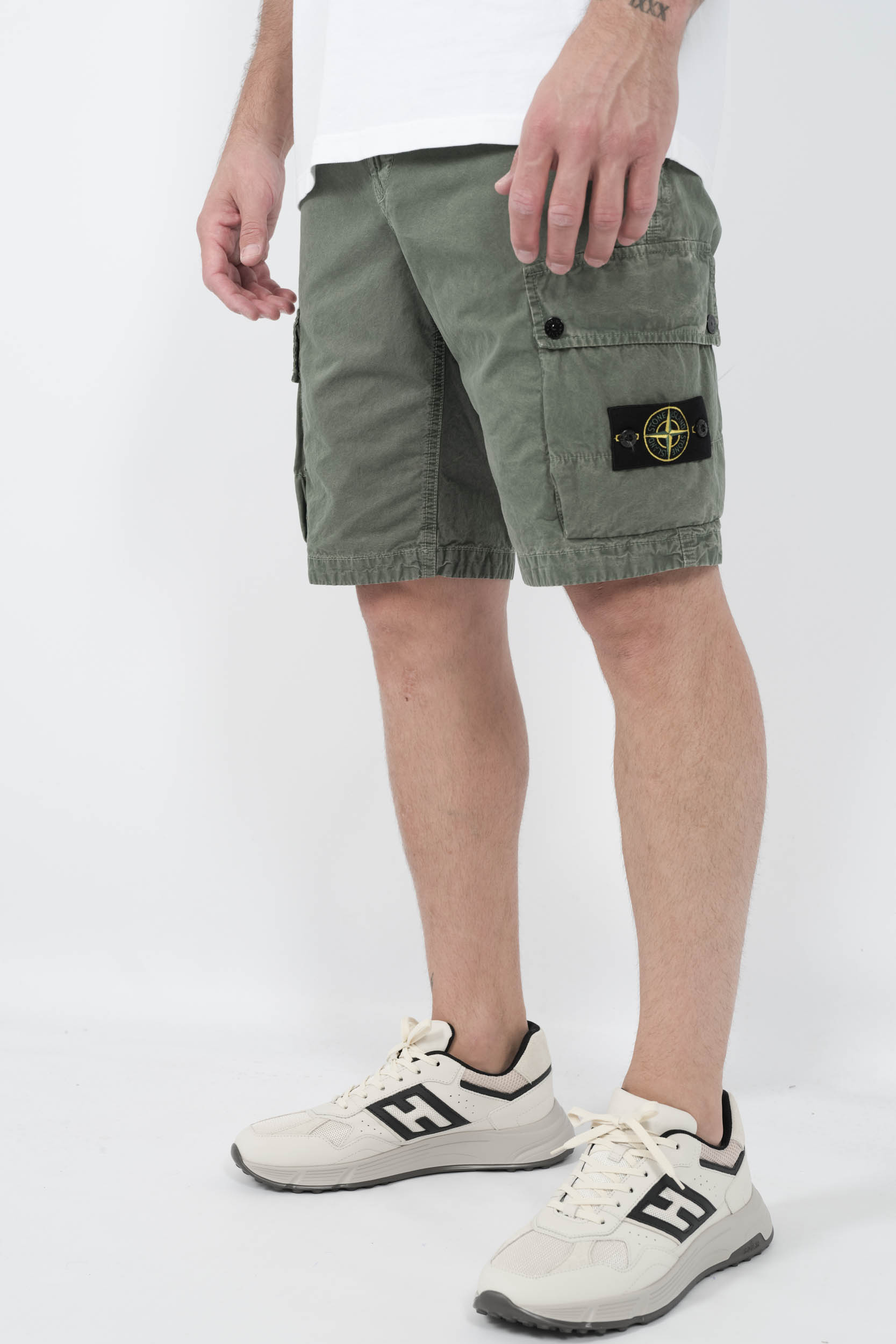 SHORT STONE ISLAND VERT DELAVE S15L1011SWA-V0159