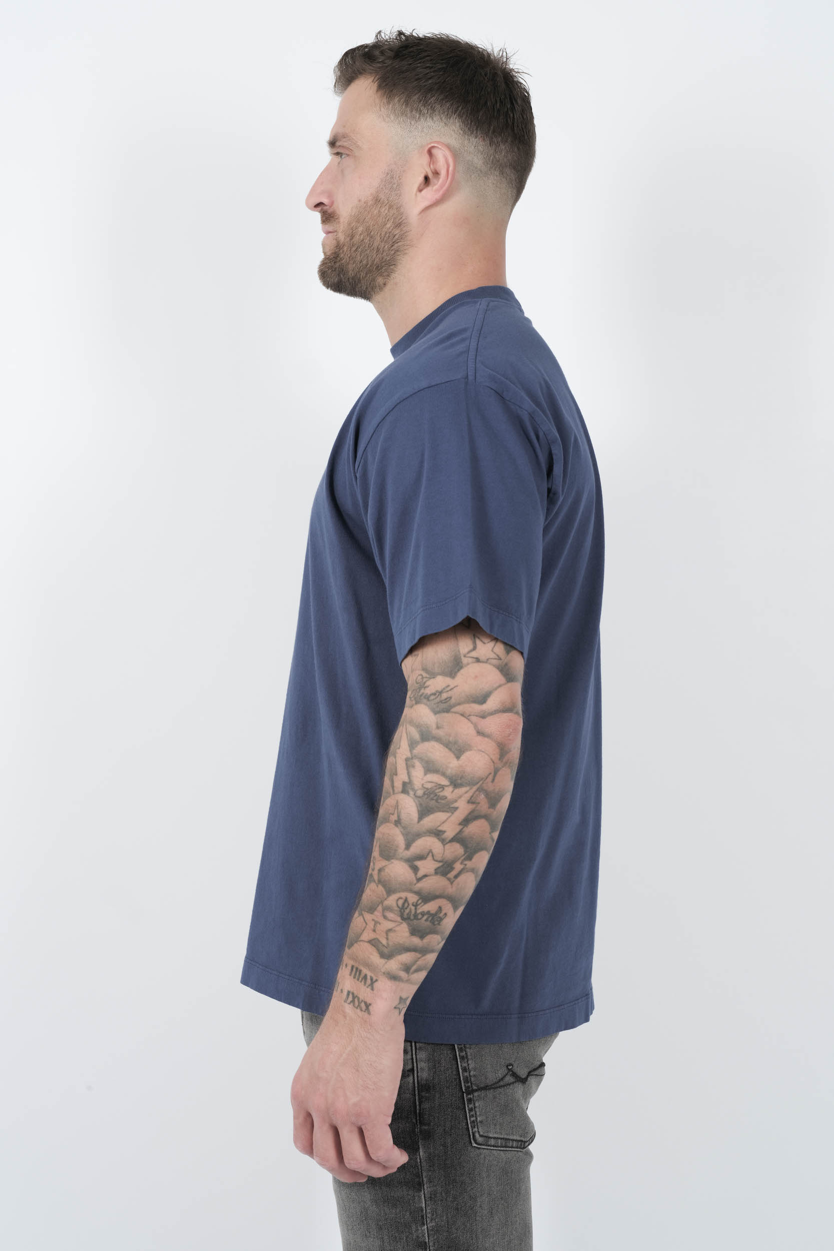  Image du produit TEE-SHIRT STONE ISLAND AVEC IMPRIME A RELIEF BLEU/BEIGE S15212RCS153-V0028 - 4