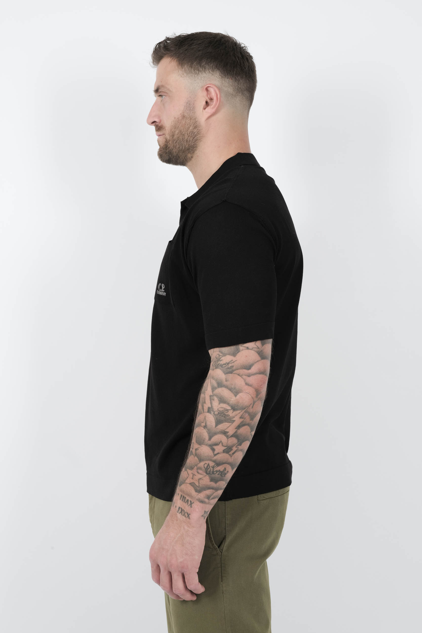  Image du produit POLO C.P COMPANY EN COTON MERCERISE NOIR N189A-999 - 4