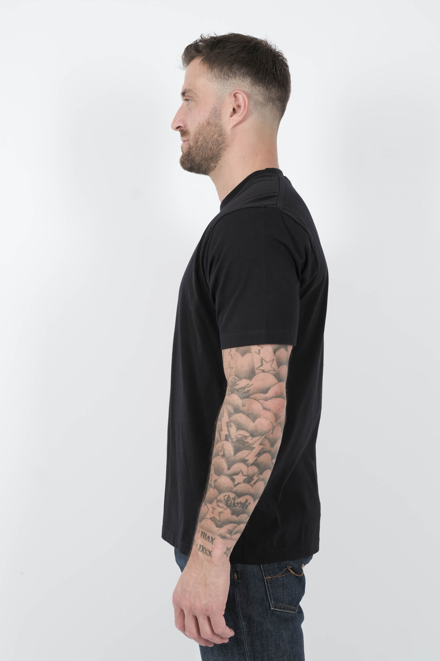 TEE-SHIRT C.P COMPANY AVEC IMPRIME MARINE/BLEU S143A-888