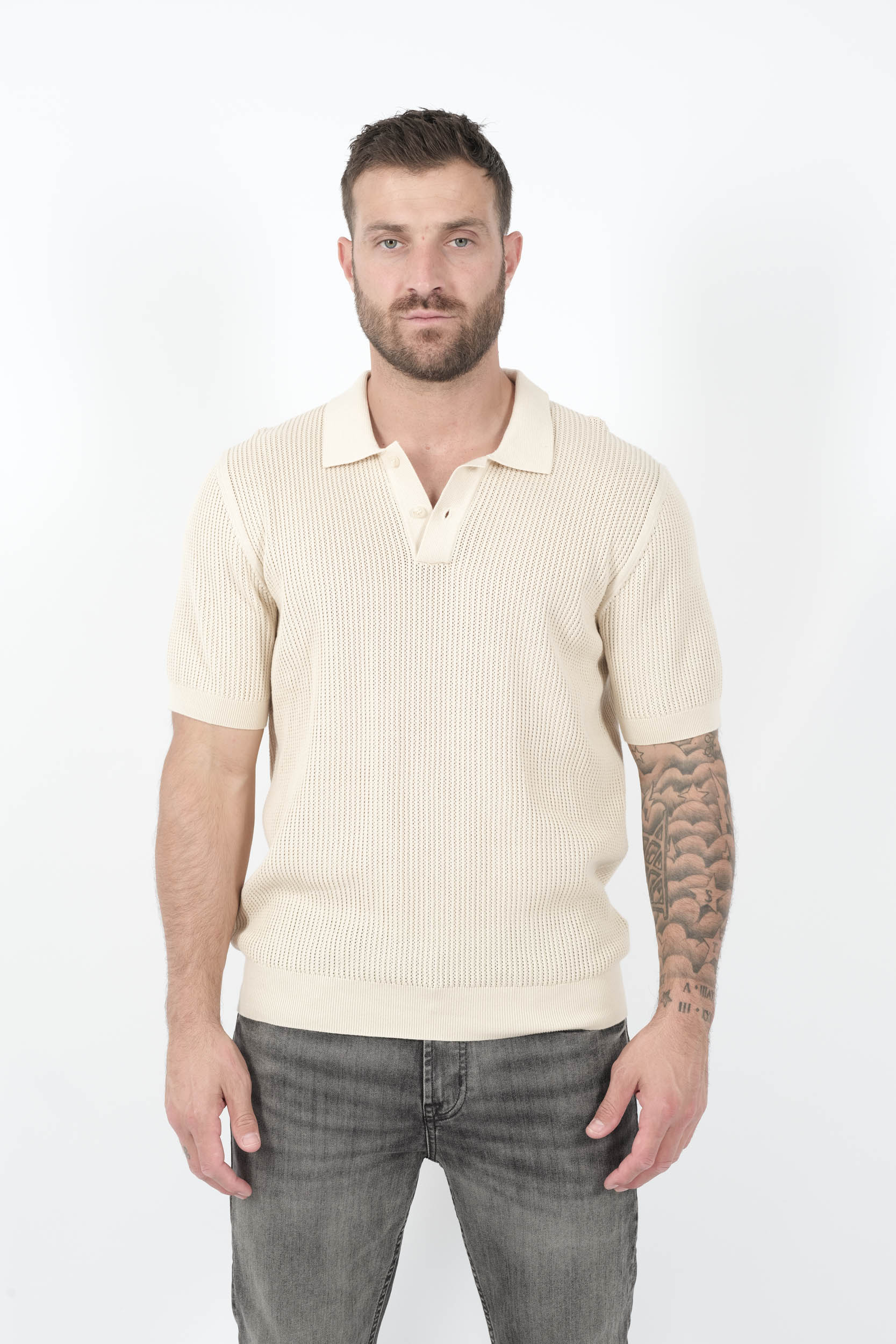  Image du produit POLO SUNSPEL EN MAILLE BEIGE POL8276-WHCR - 3