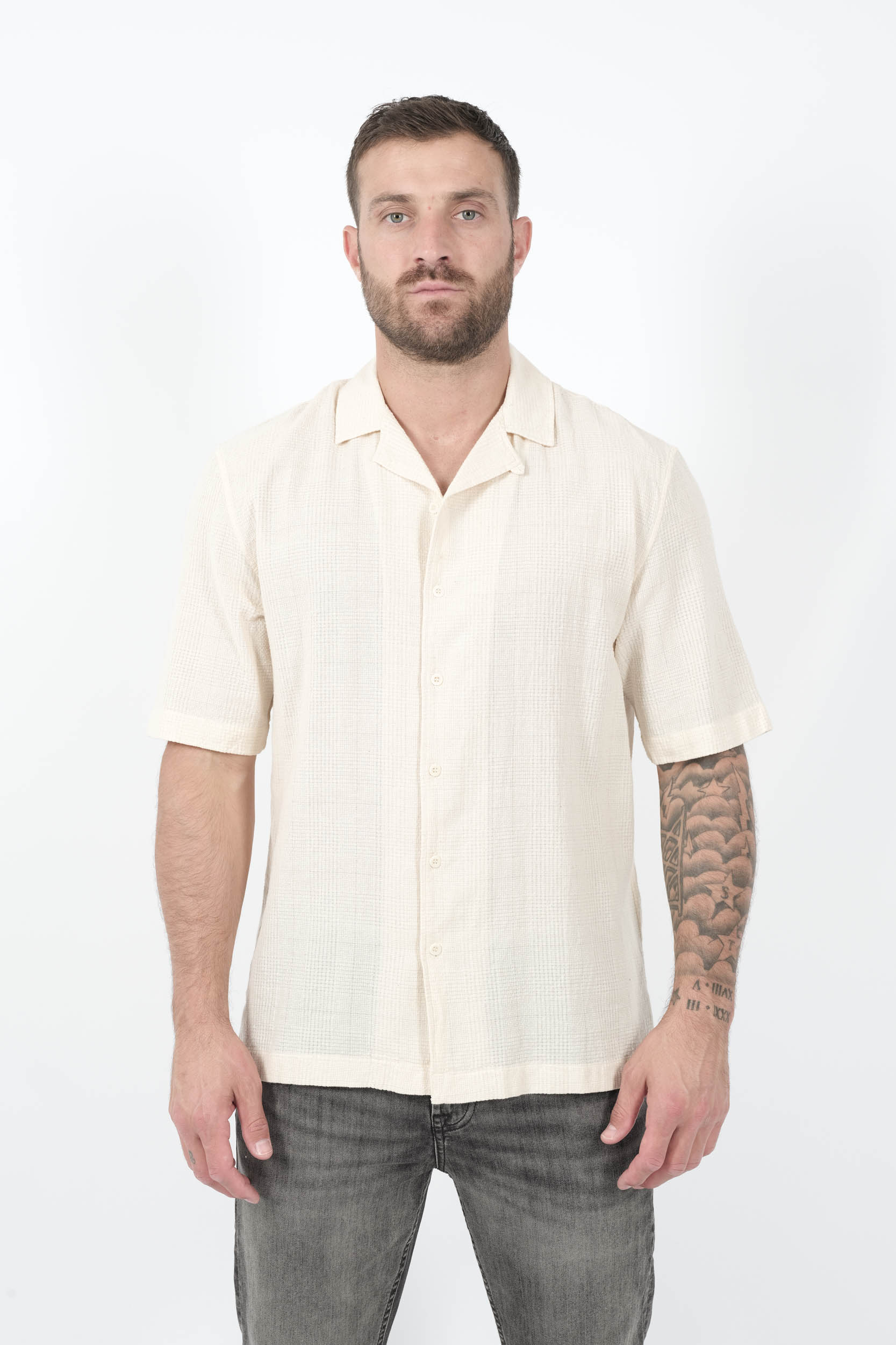 Image du produit CHEMISE SUNSPEL A MANCHES COURTES BLANC CREME SHT2103-WHCR - 3