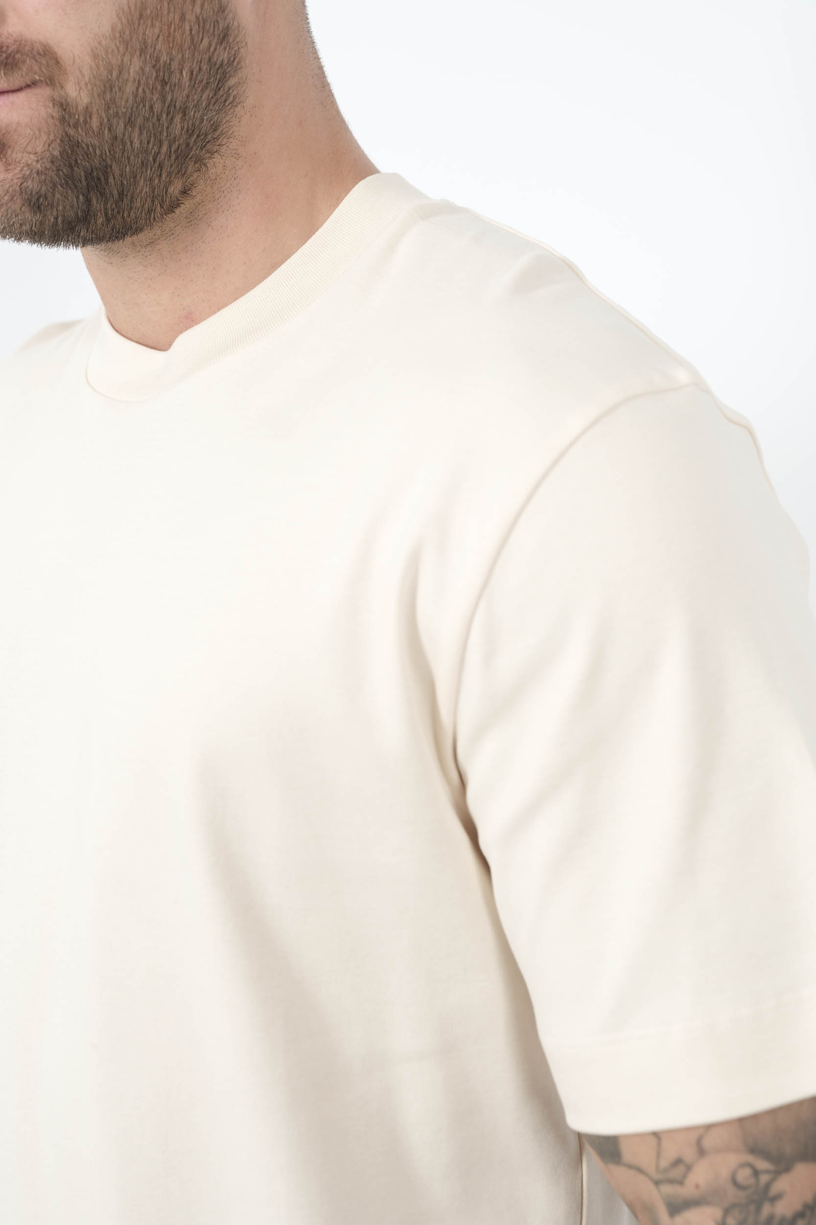 TEE-SHIRT SUNSPEL EN COTON SUPRIMA BLANC CREME TSH0181-NUAB