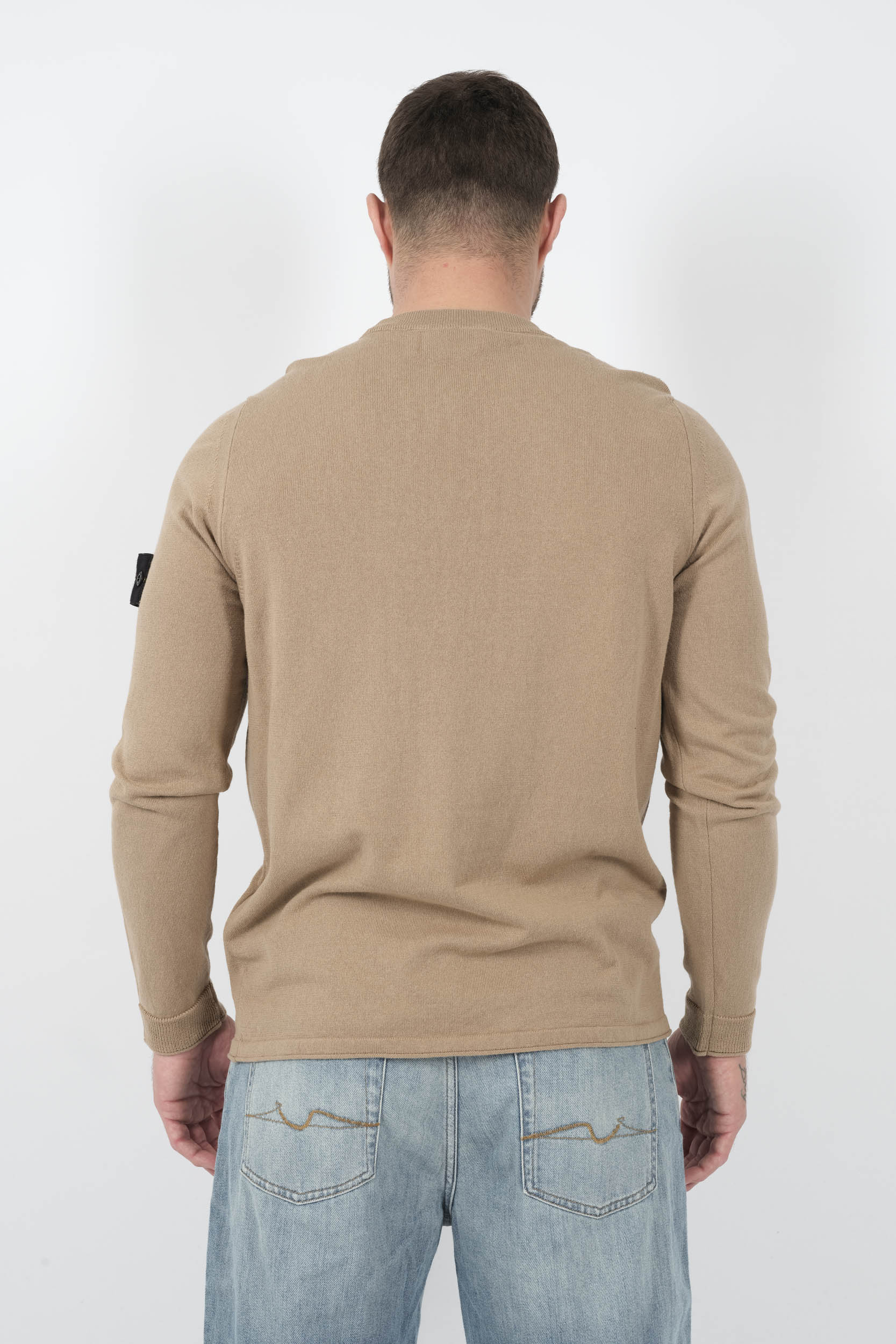 PULL STONE ISLAND COL ROND BEIGE S155162SB9-V0094