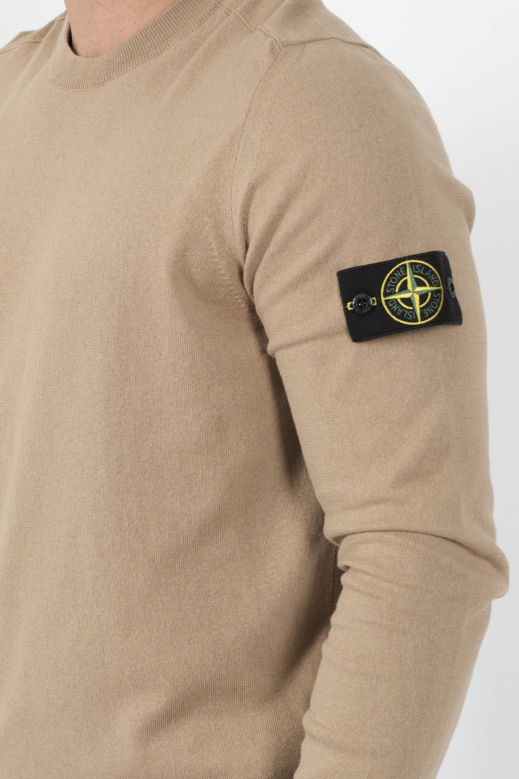 PULL STONE ISLAND COL ROND BEIGE S155162SB9-V0094