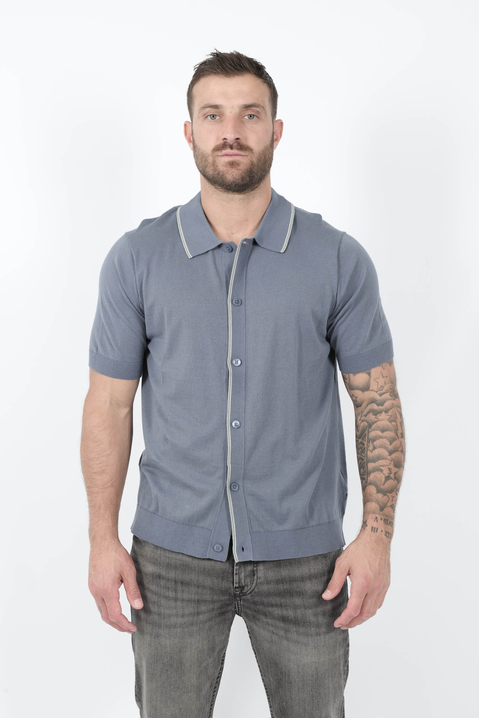  Image du produit POLO NN07 AVEC BOUTONS BLEU CIEL NOLAN6561-236 - 3