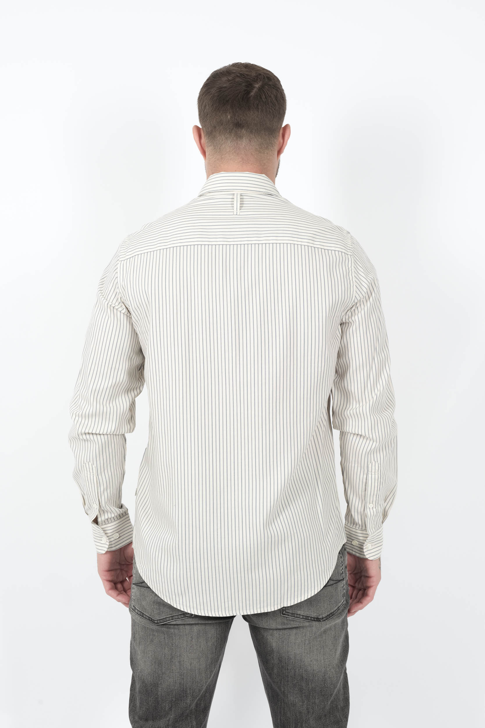  Image du produit CHEMISE NN07 A RAYURES BLANC/BLEU ARNE BD-721 - 5