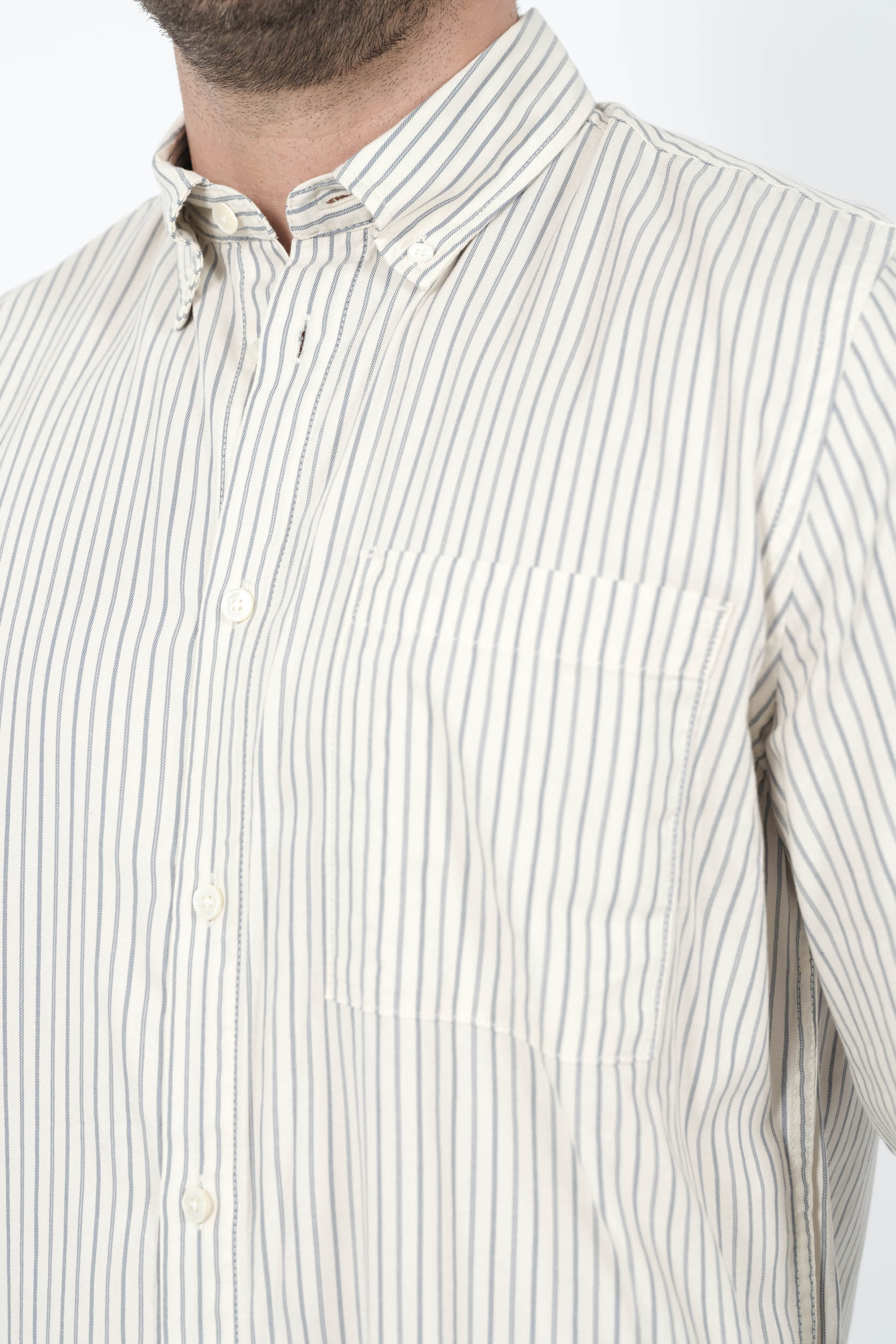  Image du produit CHEMISE NN07 A RAYURES BLANC/BLEU ARNE BD-721 - 6