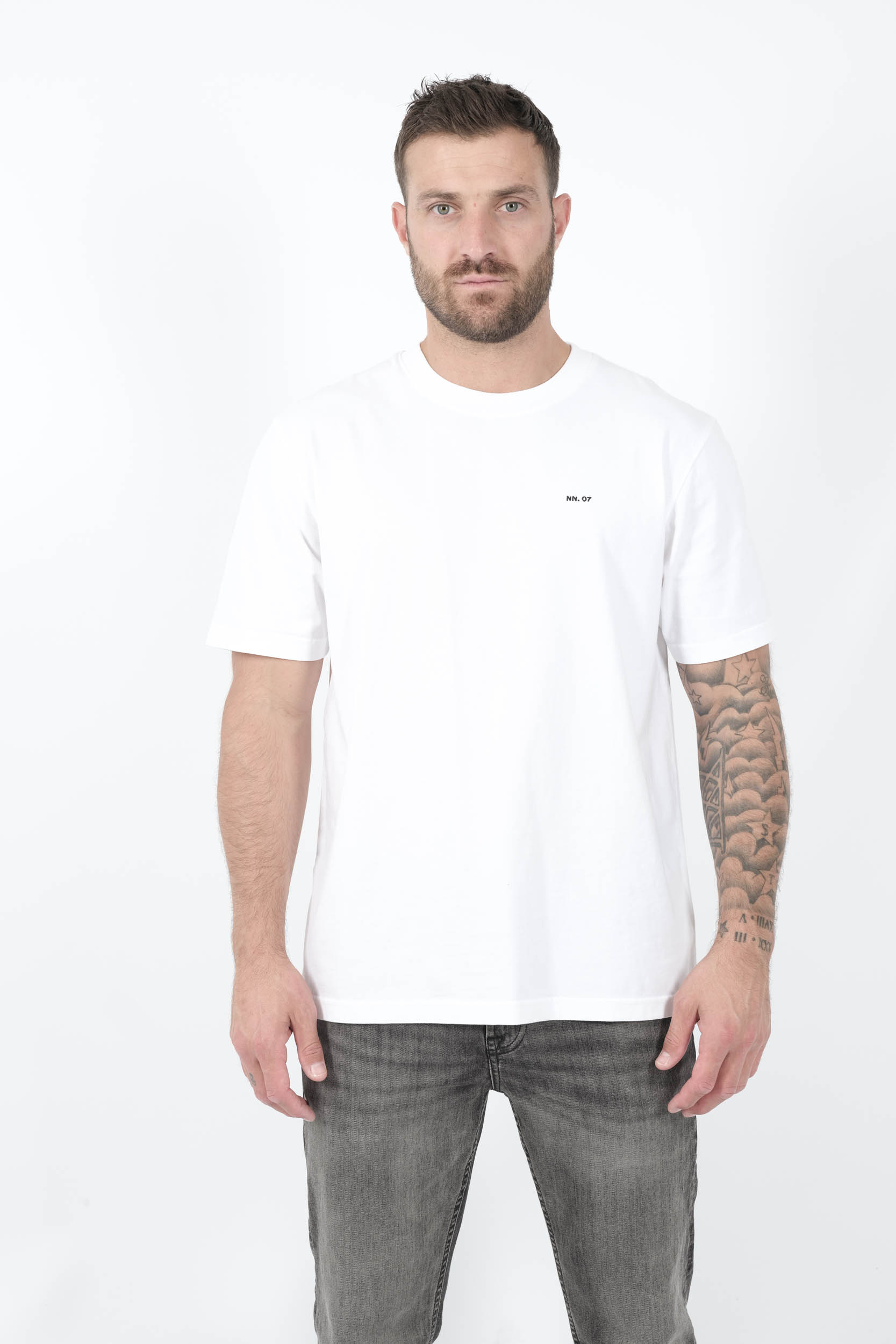  Image du produit TEE-SHIRT NN07 AVEC LOGO BRODE BLANC ADAM3209-001 - 3
