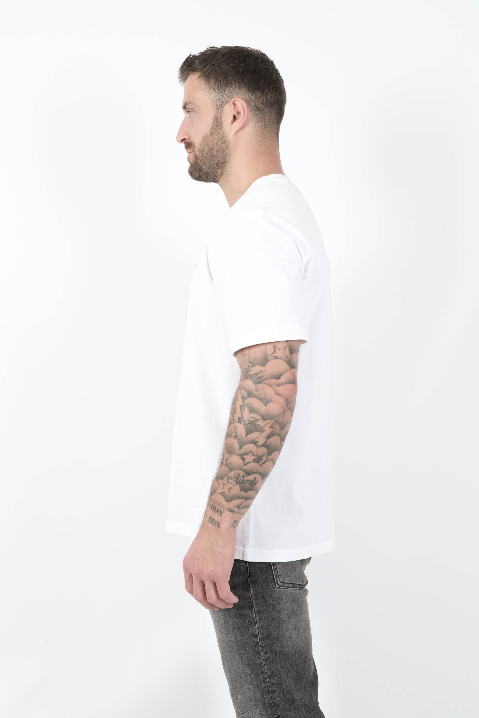  Image du produit TEE-SHIRT NN07 AVEC LOGO BRODE BLANC ADAM3209-001 - 4