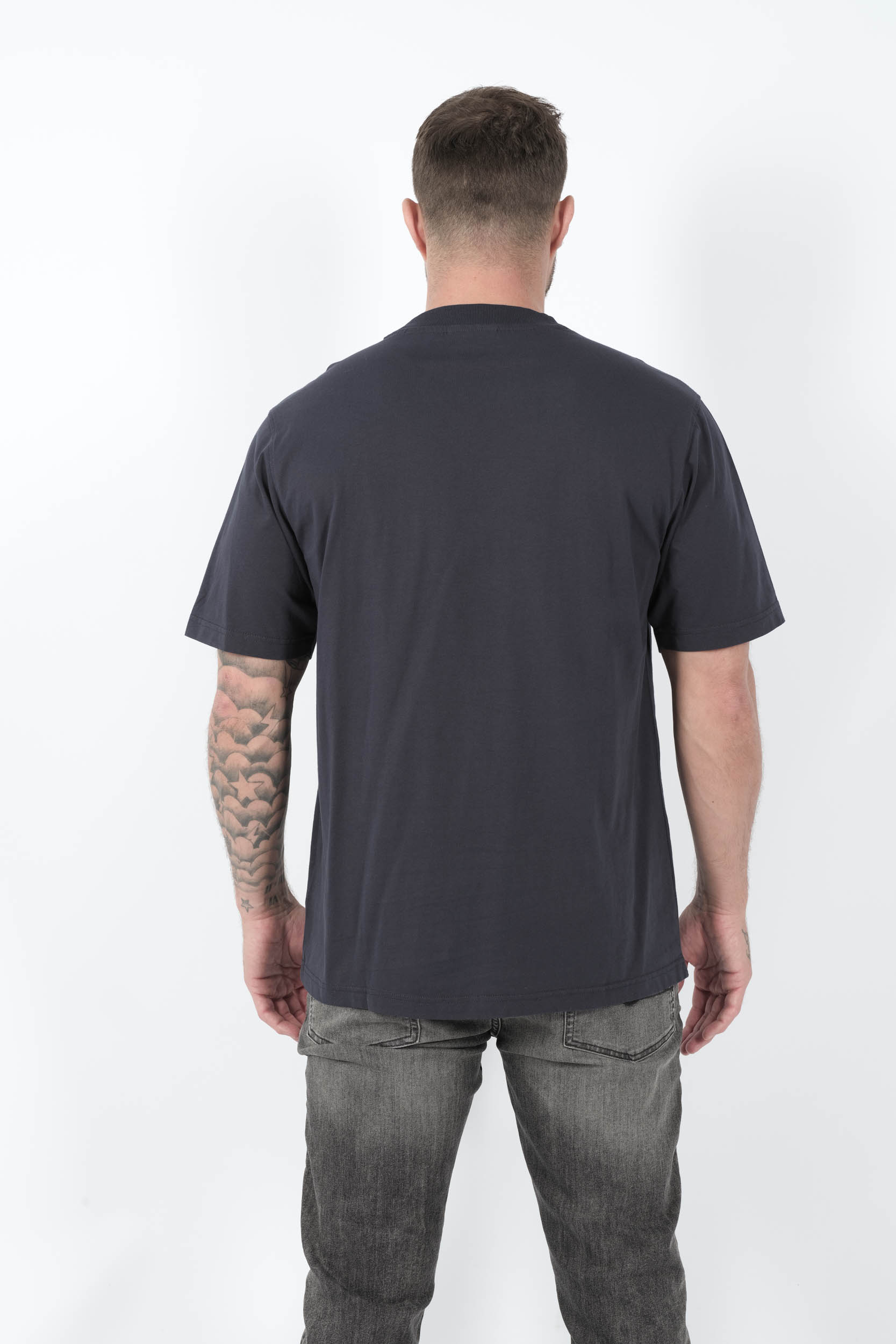 TEE-SHIRT NN07 AVE LOGO BRODE MARINE ADAM3209-200