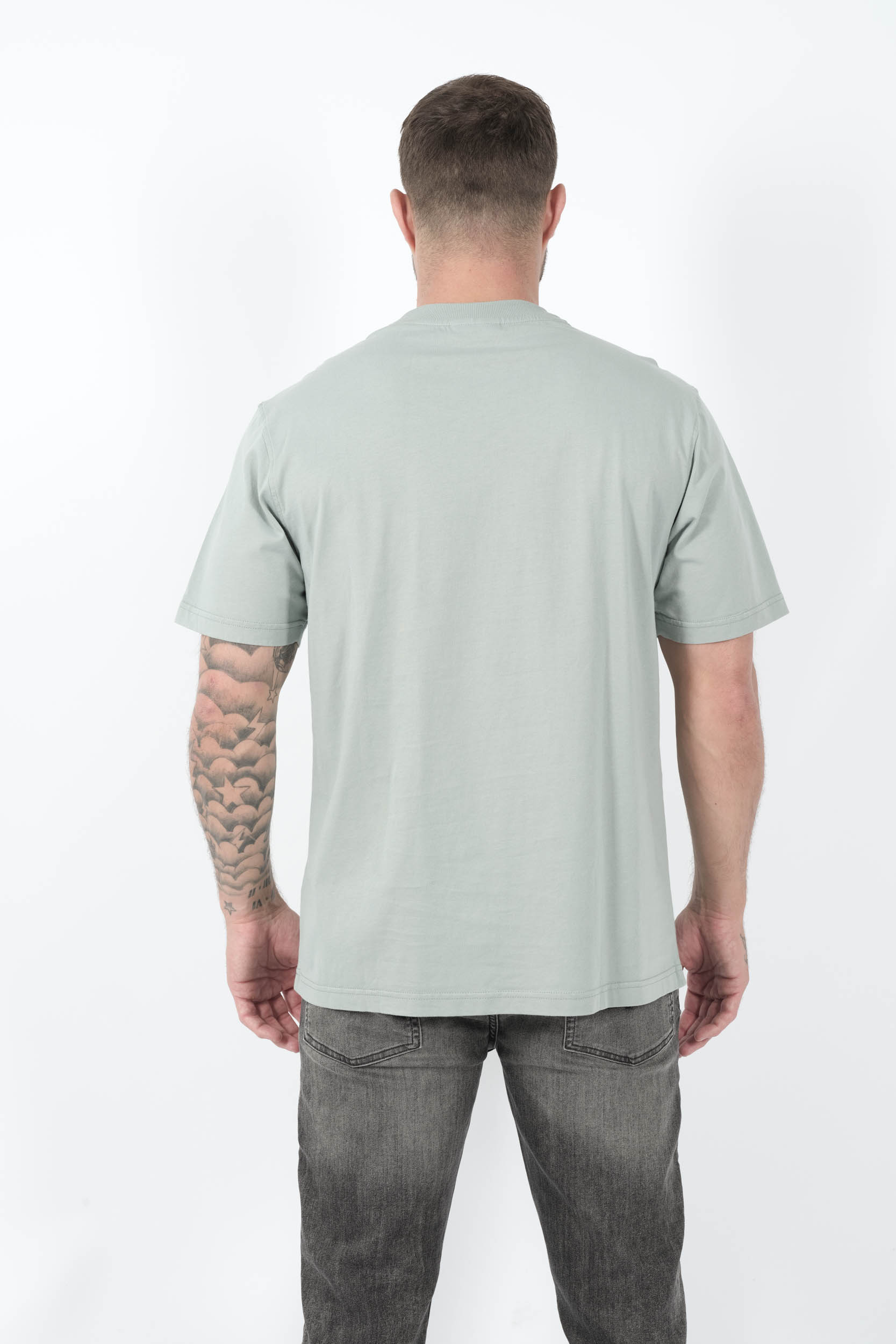 TEE-SHIRT NN07 AVEC LOGO BRODE BLEU CIEL ADAM3209-20B