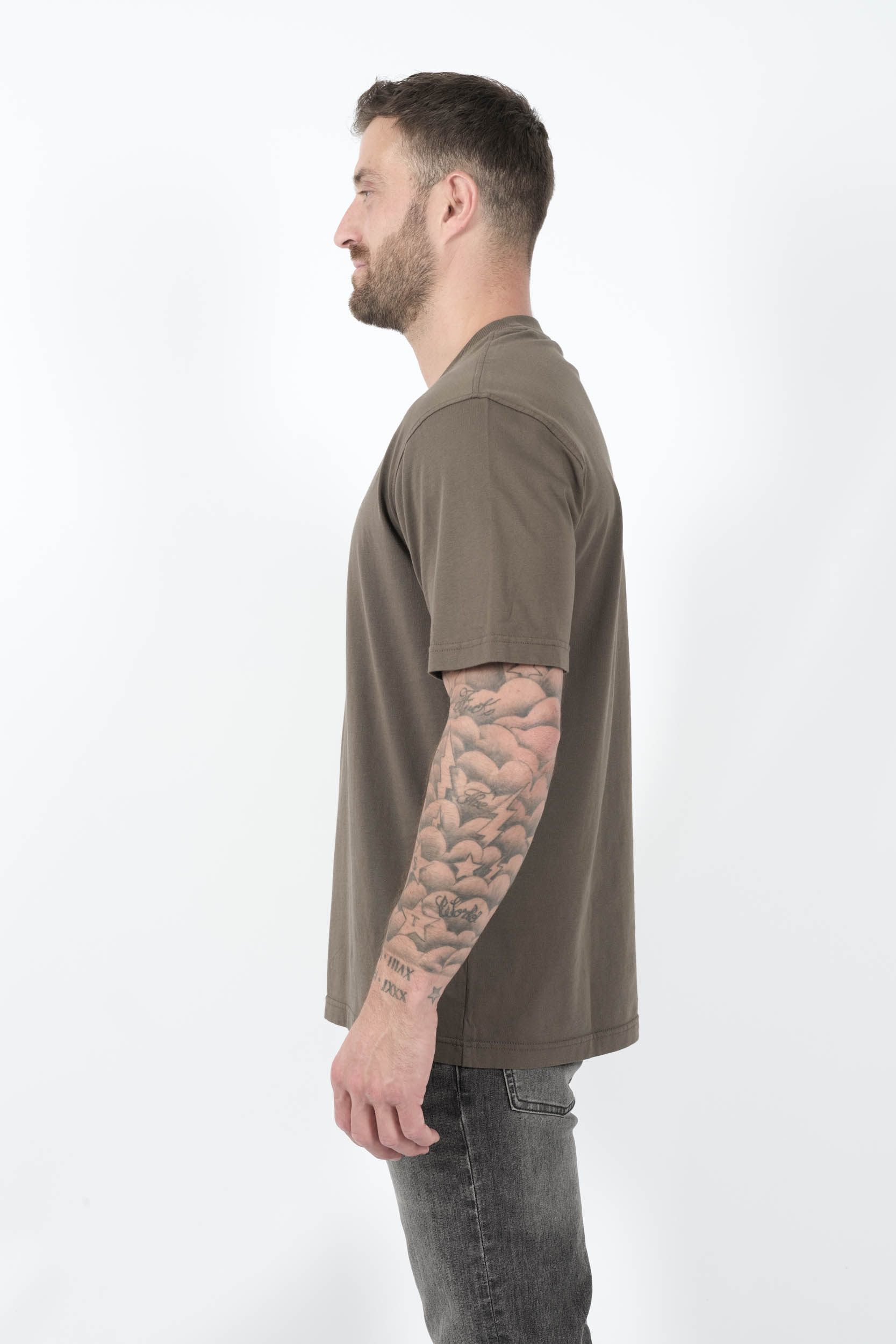  Image du produit TEE-SHIRT NN07 AVEC LOGO BRODE KAKI ADAM3209-343 - 4