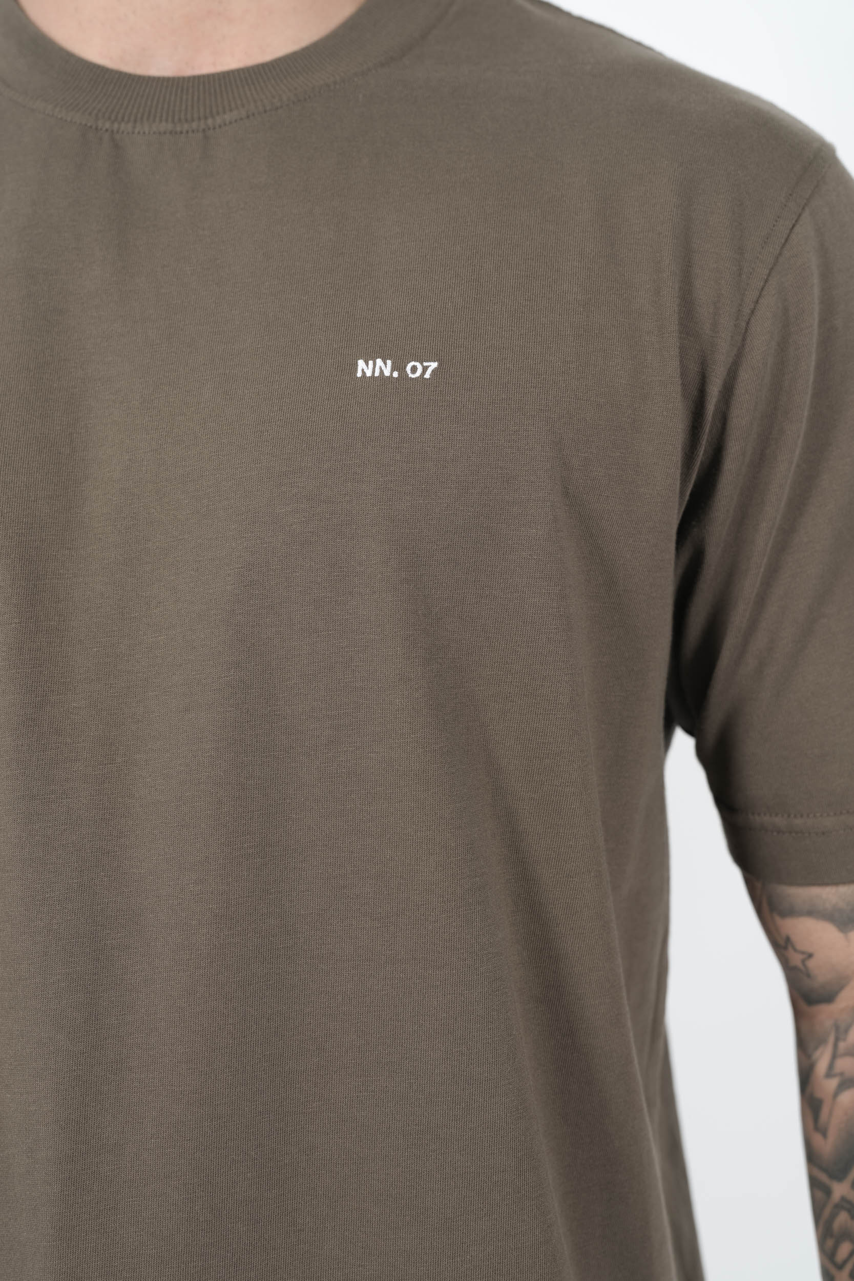  Image du produit TEE-SHIRT NN07 AVEC LOGO BRODE KAKI ADAM3209-343 - 6