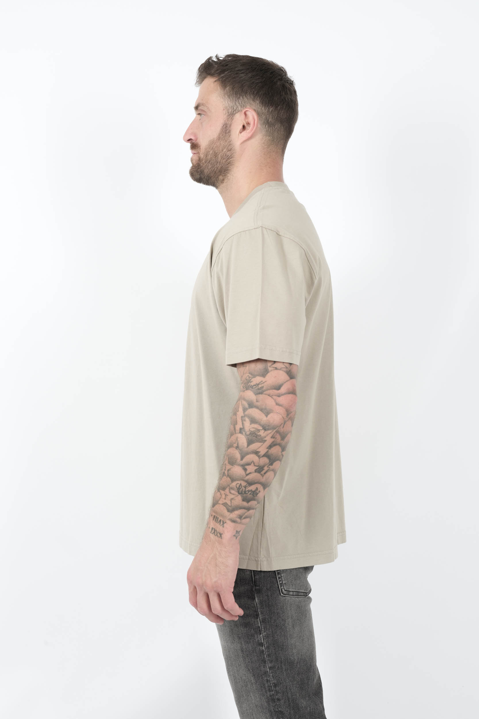 TEE-SHIRT NN07 AVEC LOGO BRODE BEIGE ADAM3209-364