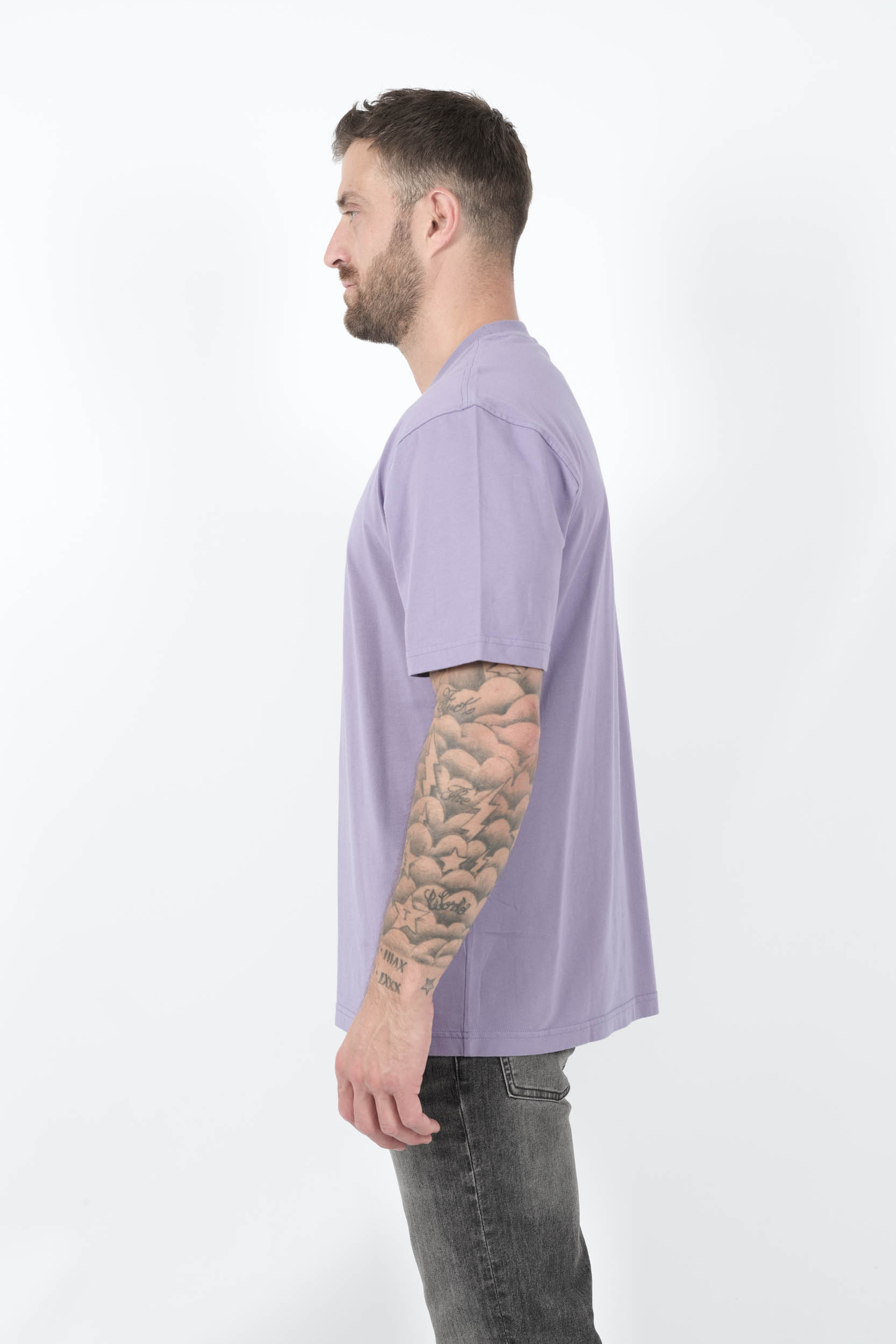  Image du produit TEE-SHIRT NN07 AVEC LOGO BRODE VIOLET ADAM3209-573 - 4